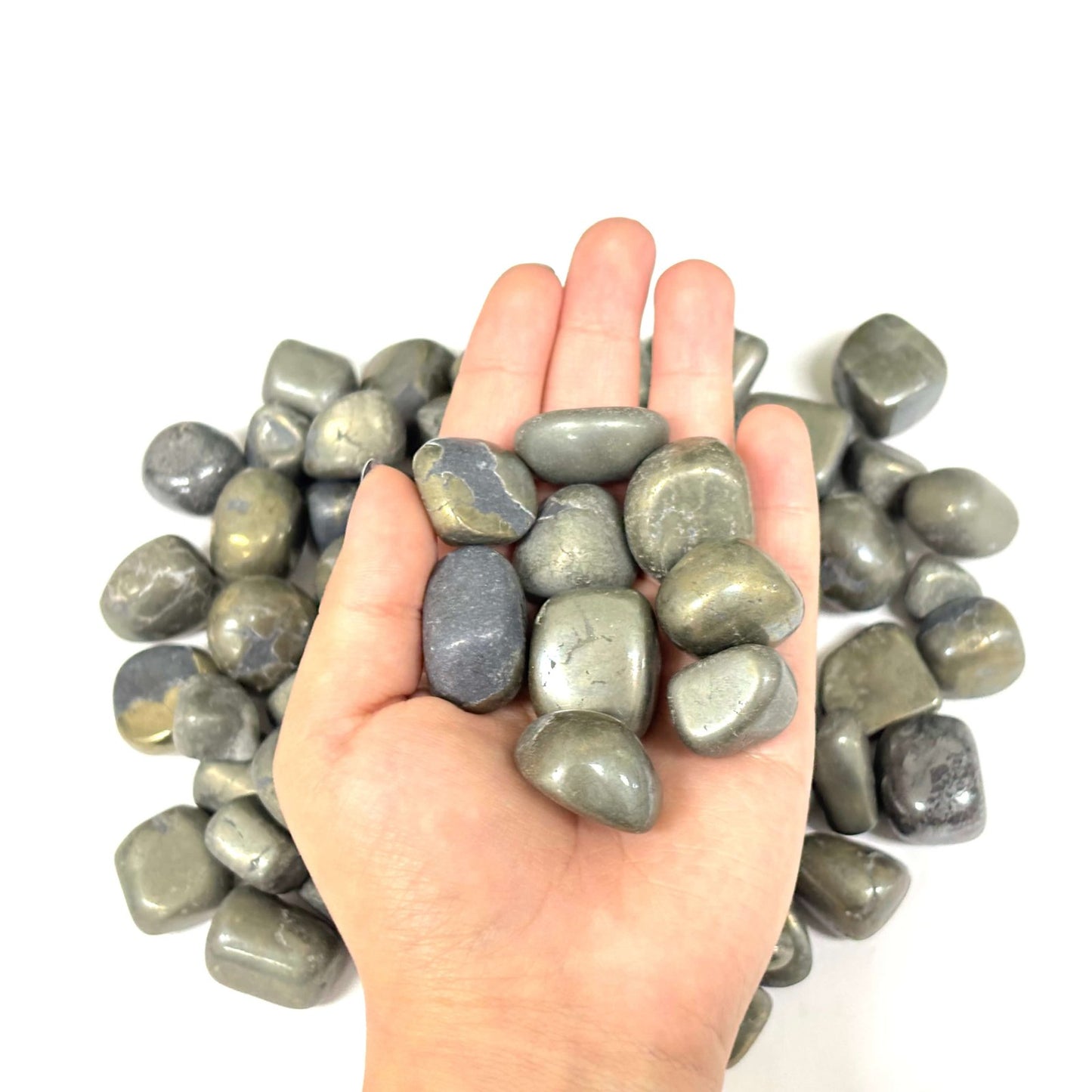 Pyrite Gemstone Tumbled Stones - Gem Avenue