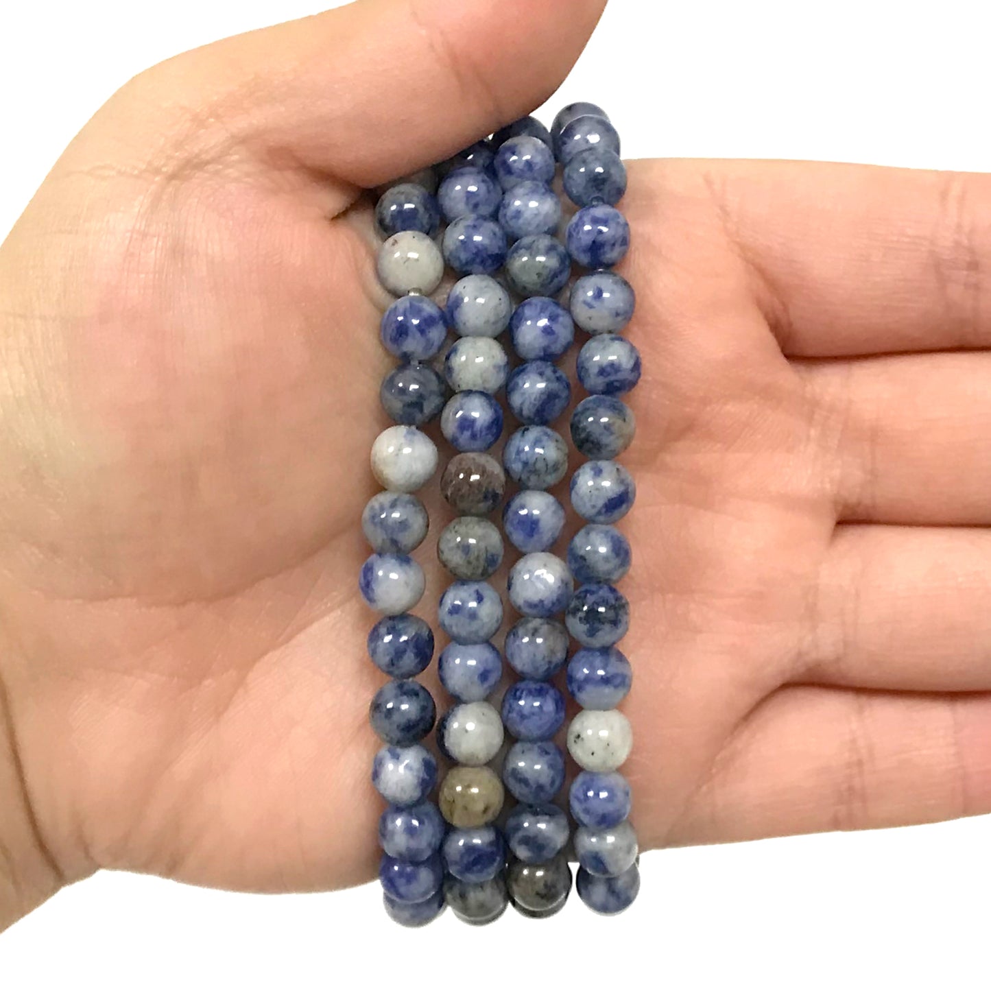 Sodalite Gemstone Bead Unisex Stretch Bracelet - Gem Avenue
