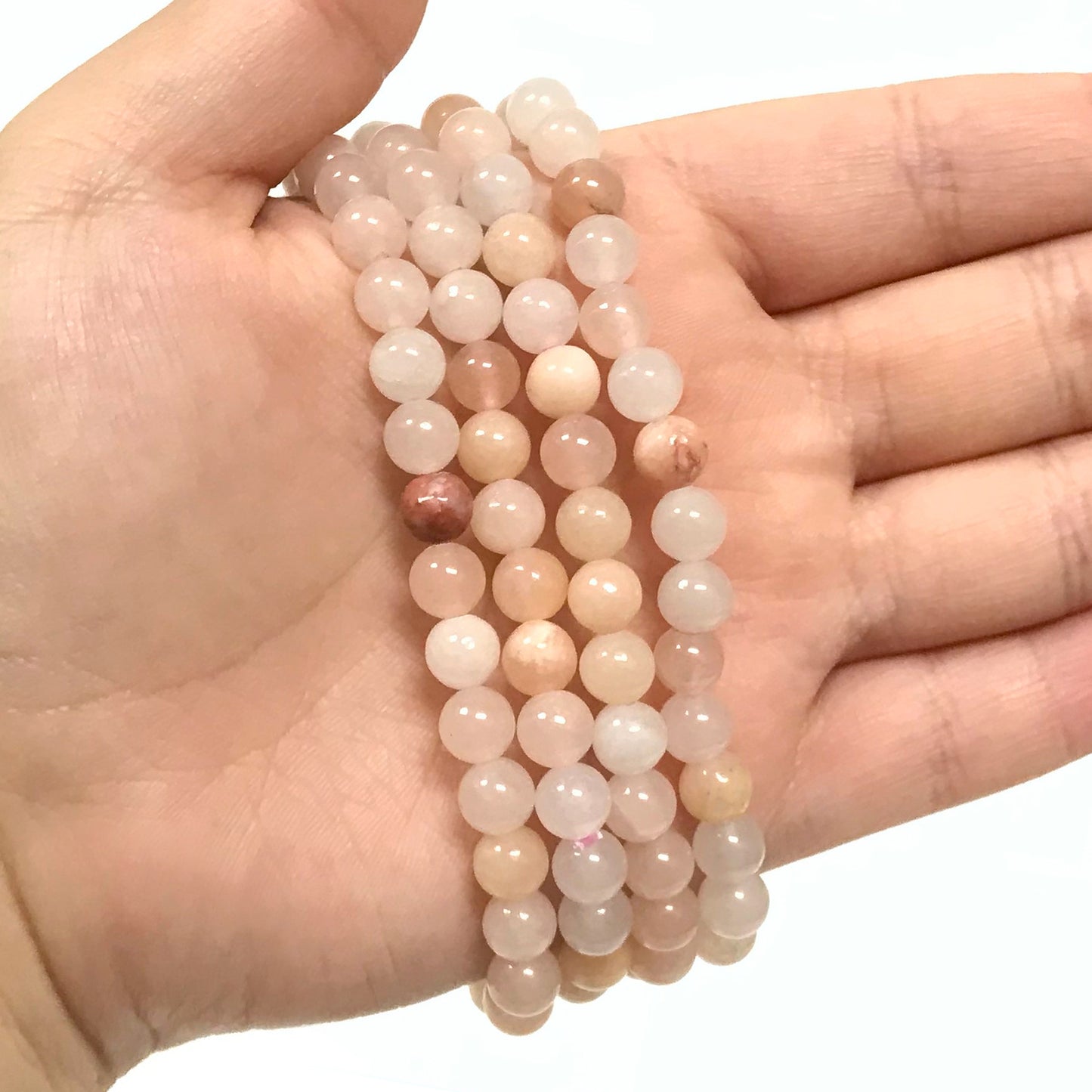 Pink Aventurine Gemstone Bead Unisex Stretch Bracelet - Gem Avenue
