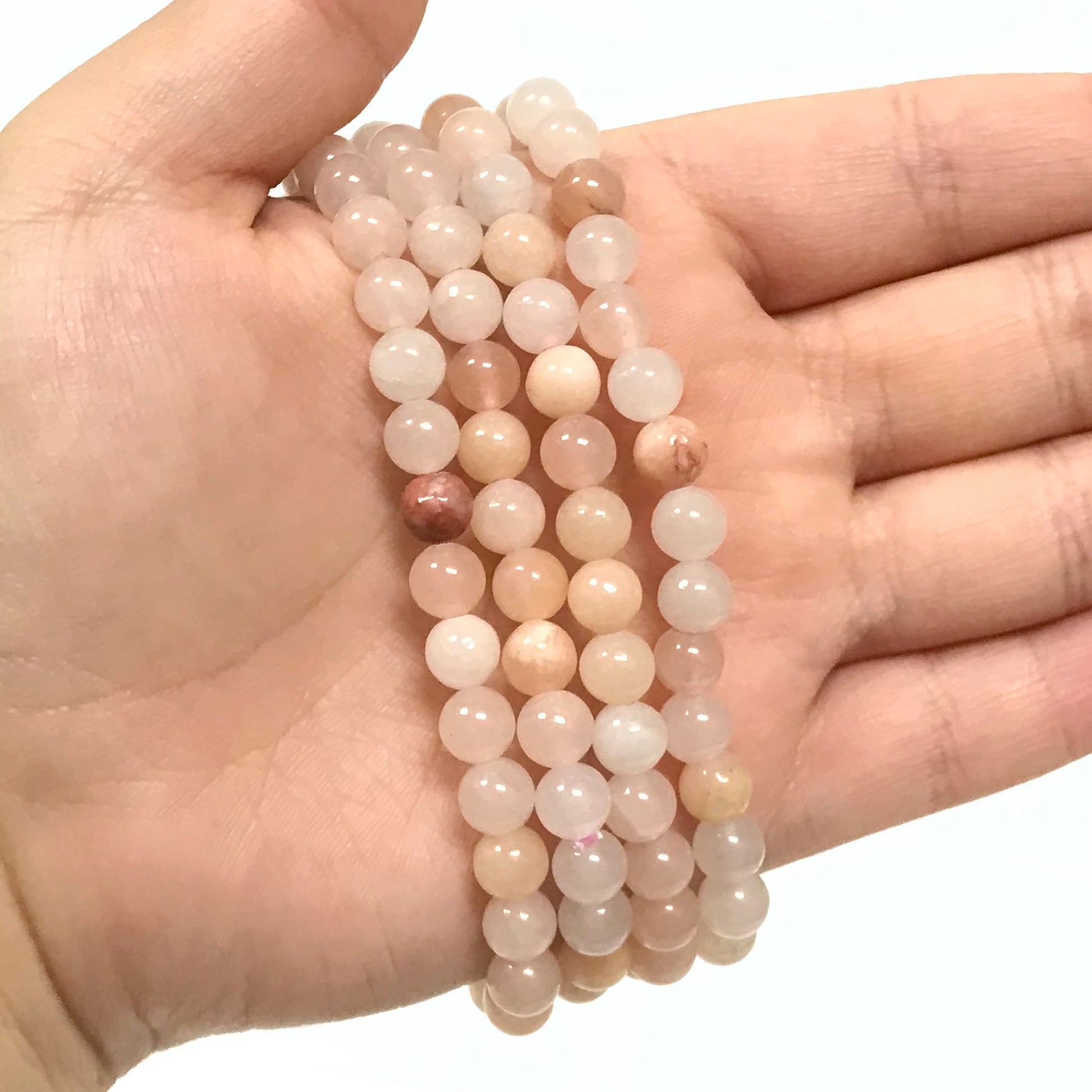 Pink Aventurine Gemstone Bead Unisex Stretch Bracelet - Gem Avenue