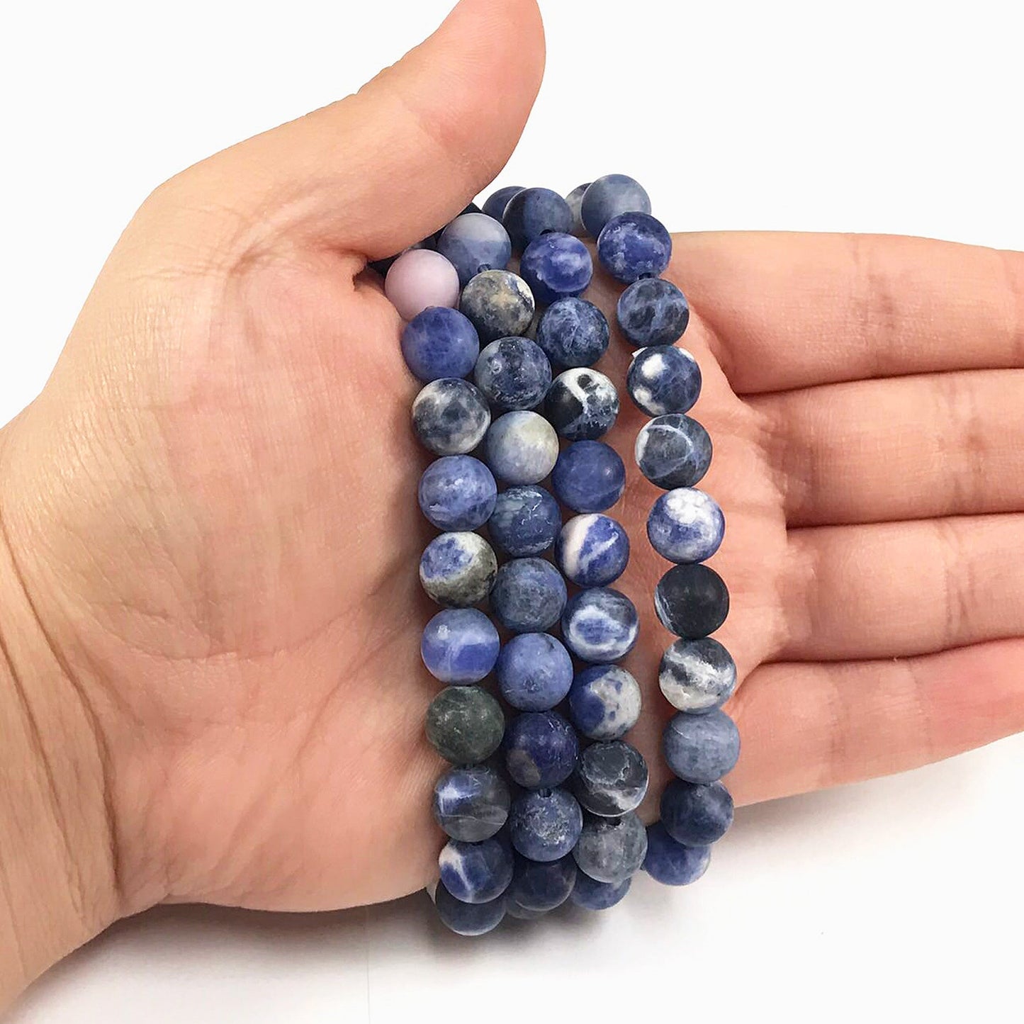 Matte Sodalite Unisex Stretch Bracelet - Gem Avenue