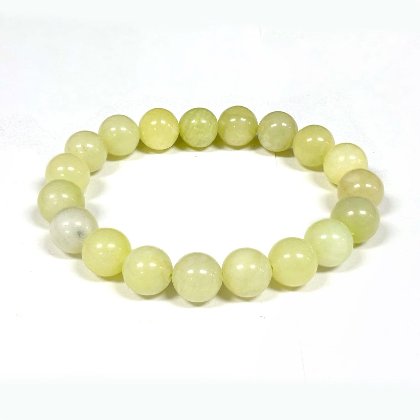 10mm Jade Gemstone Round Bead Unisex Handmade Stretch Bracelet - Gem Avenue