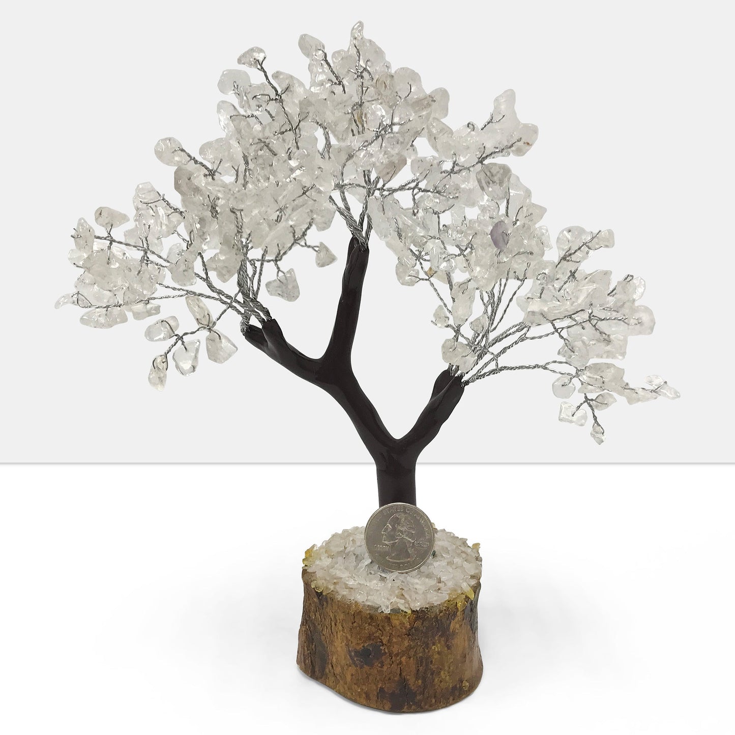 Natural Clear Quartz Crystal Gemstone Tree Home Decor - Gem Avenue