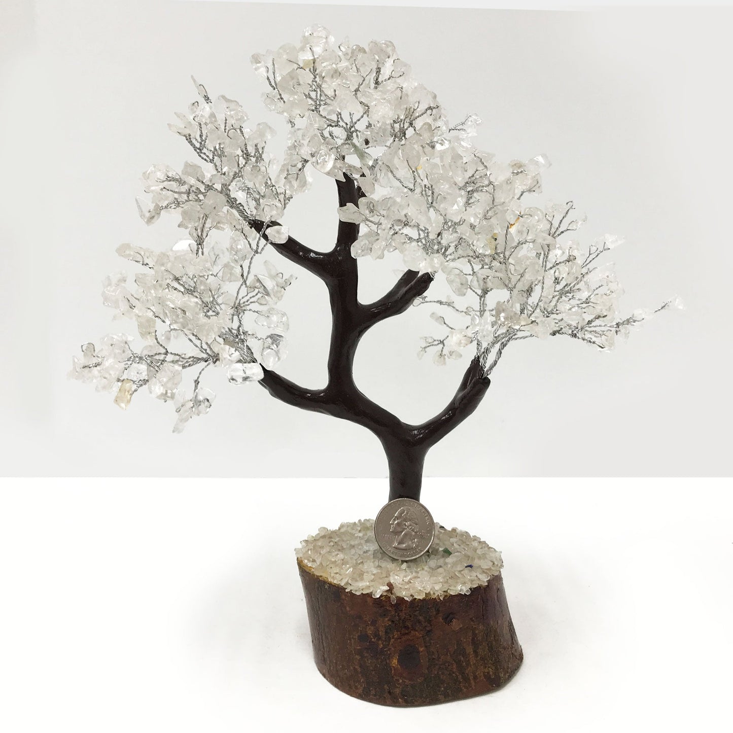Natural Clear Quartz Crystal Gemstone Tree Home Decor - Gem Avenue