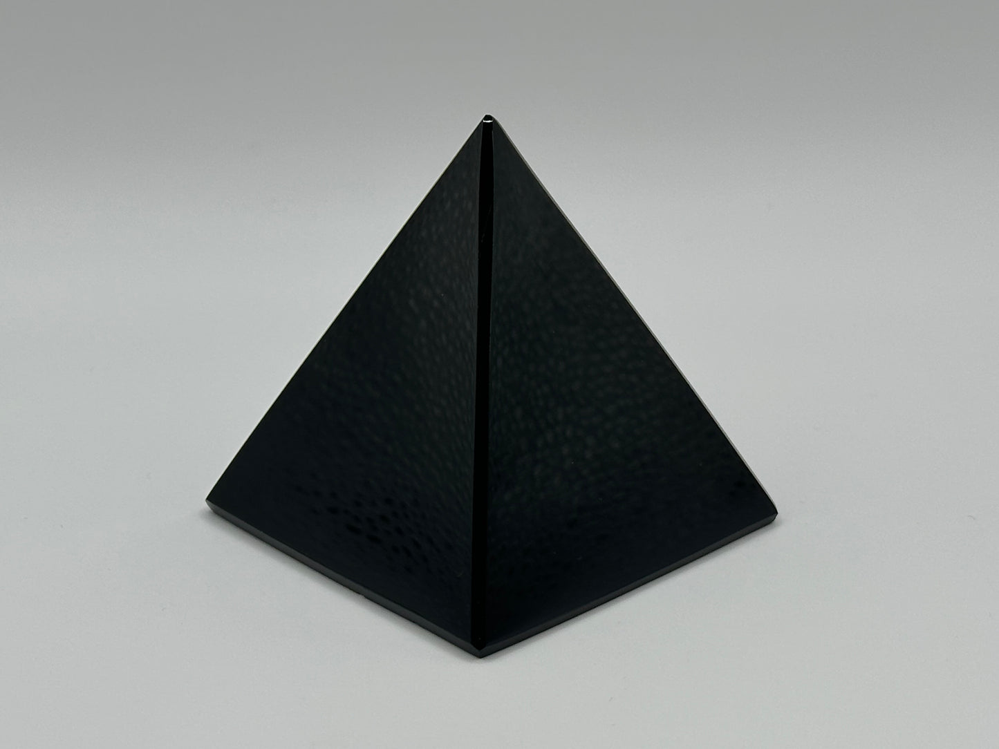 Natural Black Obsidian Hand-Carved Pyramid Crystal Gemstone for Healing & Home Decor -RSH300