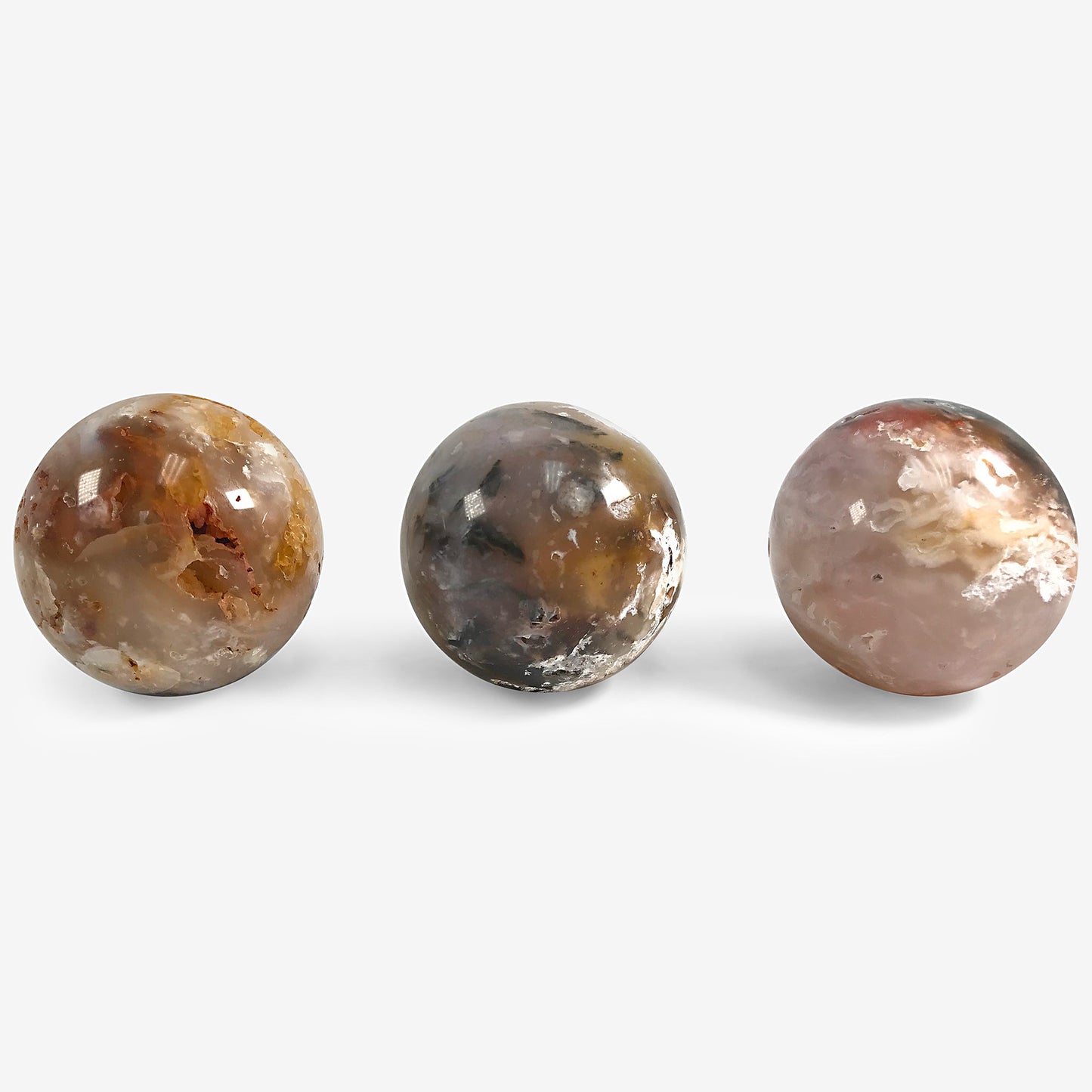 Pink Dendritic Agate Sphere Ball Wholesale - Gem Avenue