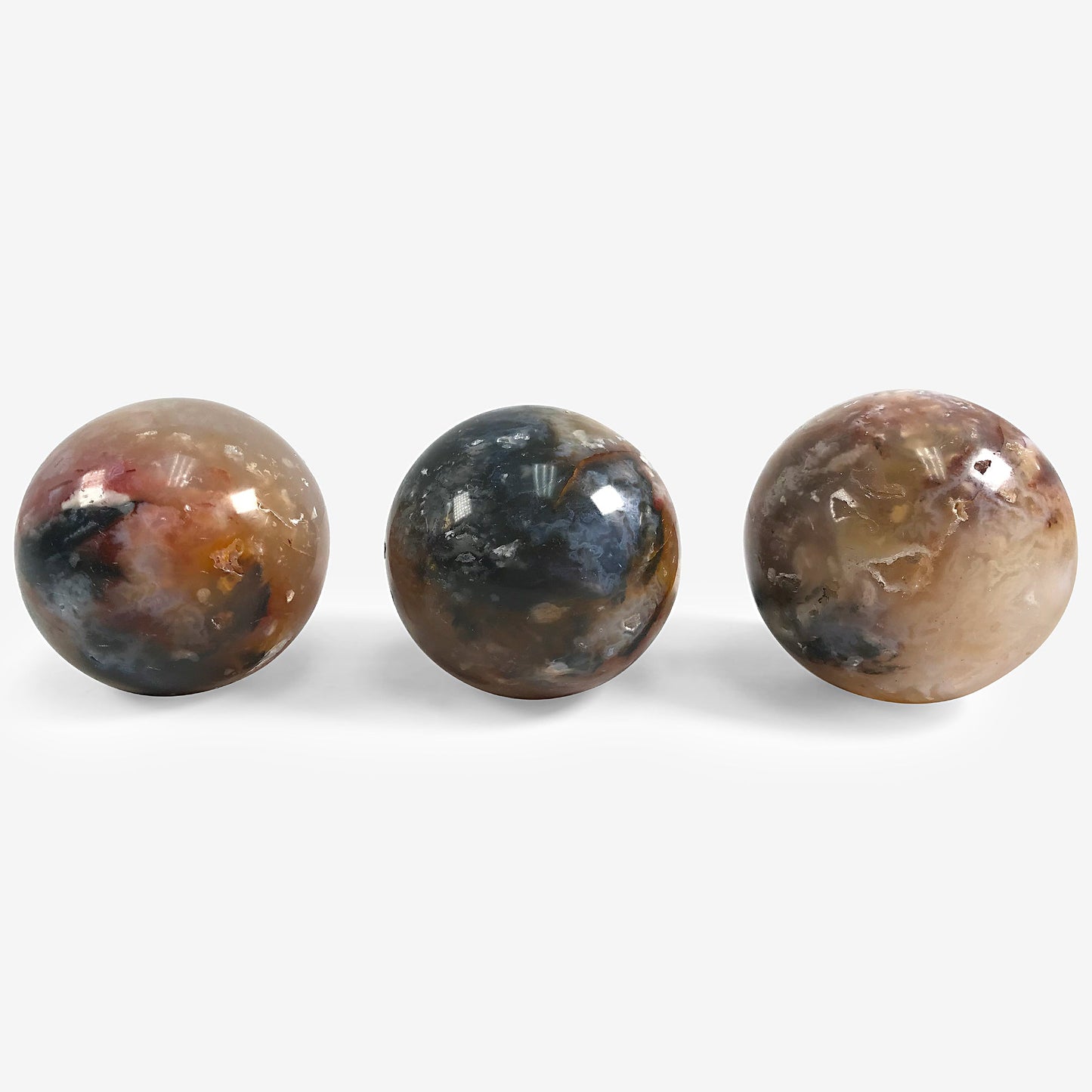 Pink Dendritic Agate Sphere Ball Wholesale - Gem Avenue