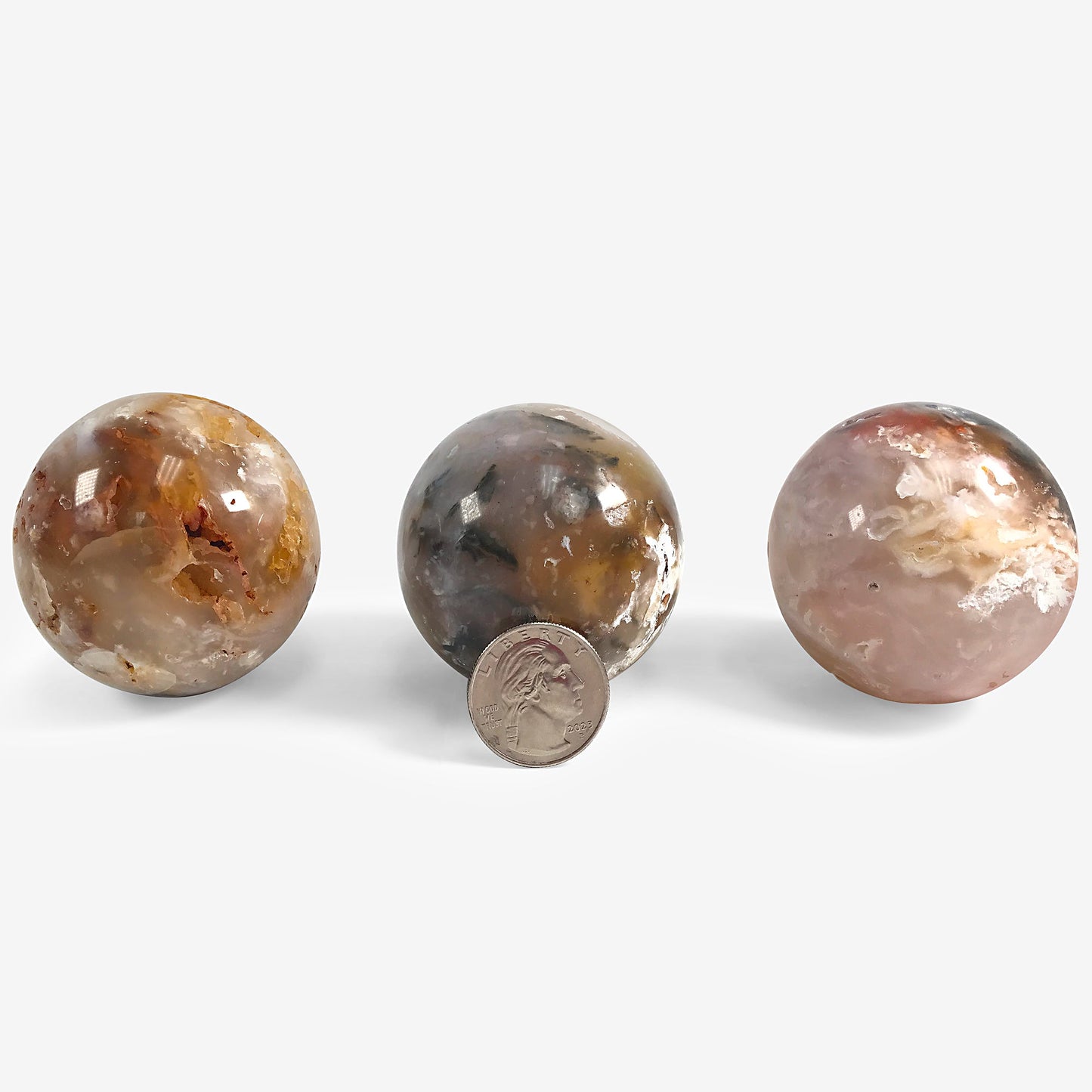 Pink Dendritic Agate Sphere Ball Wholesale - Gem Avenue