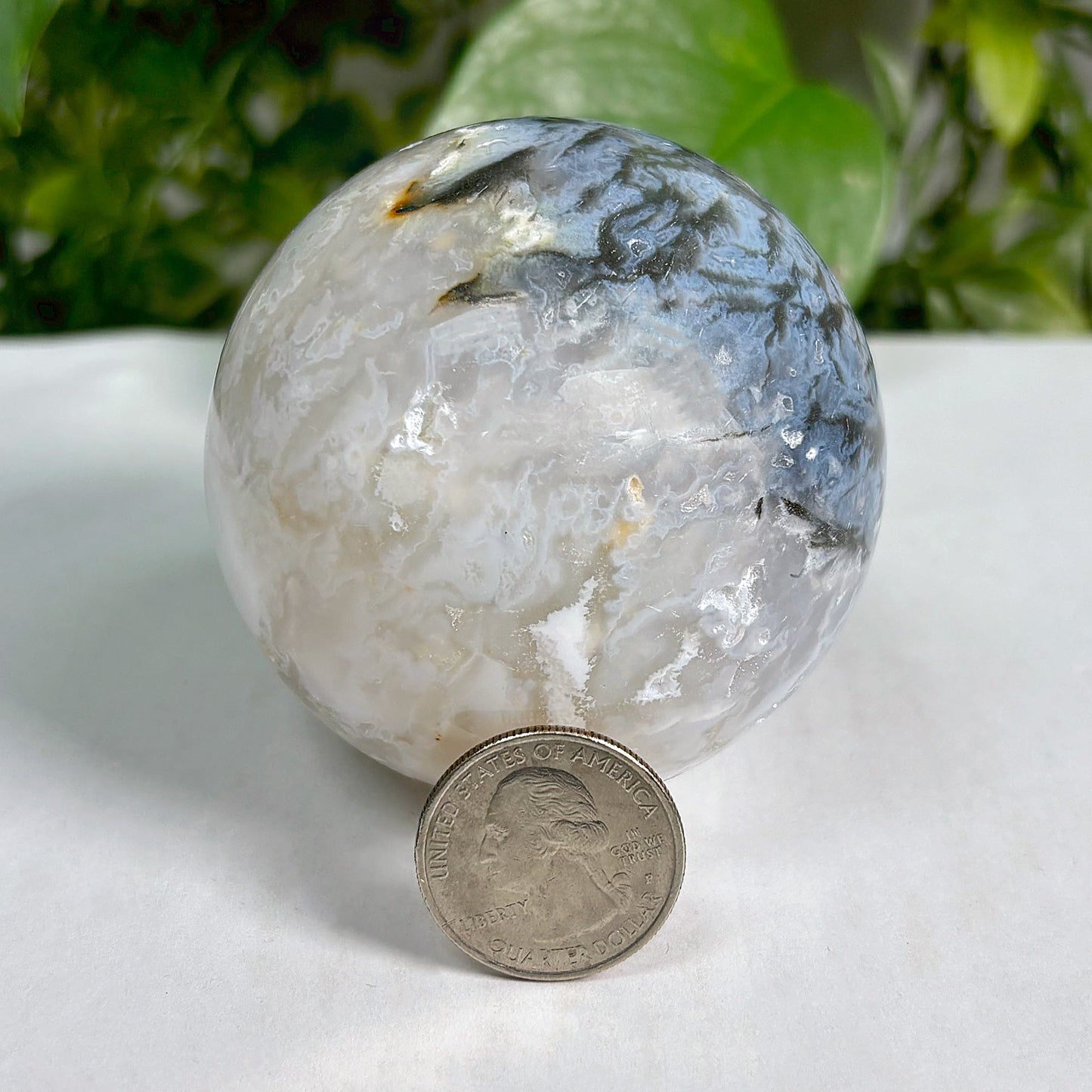 Plume Agate Sphere Decor Ball -Gem Avenue