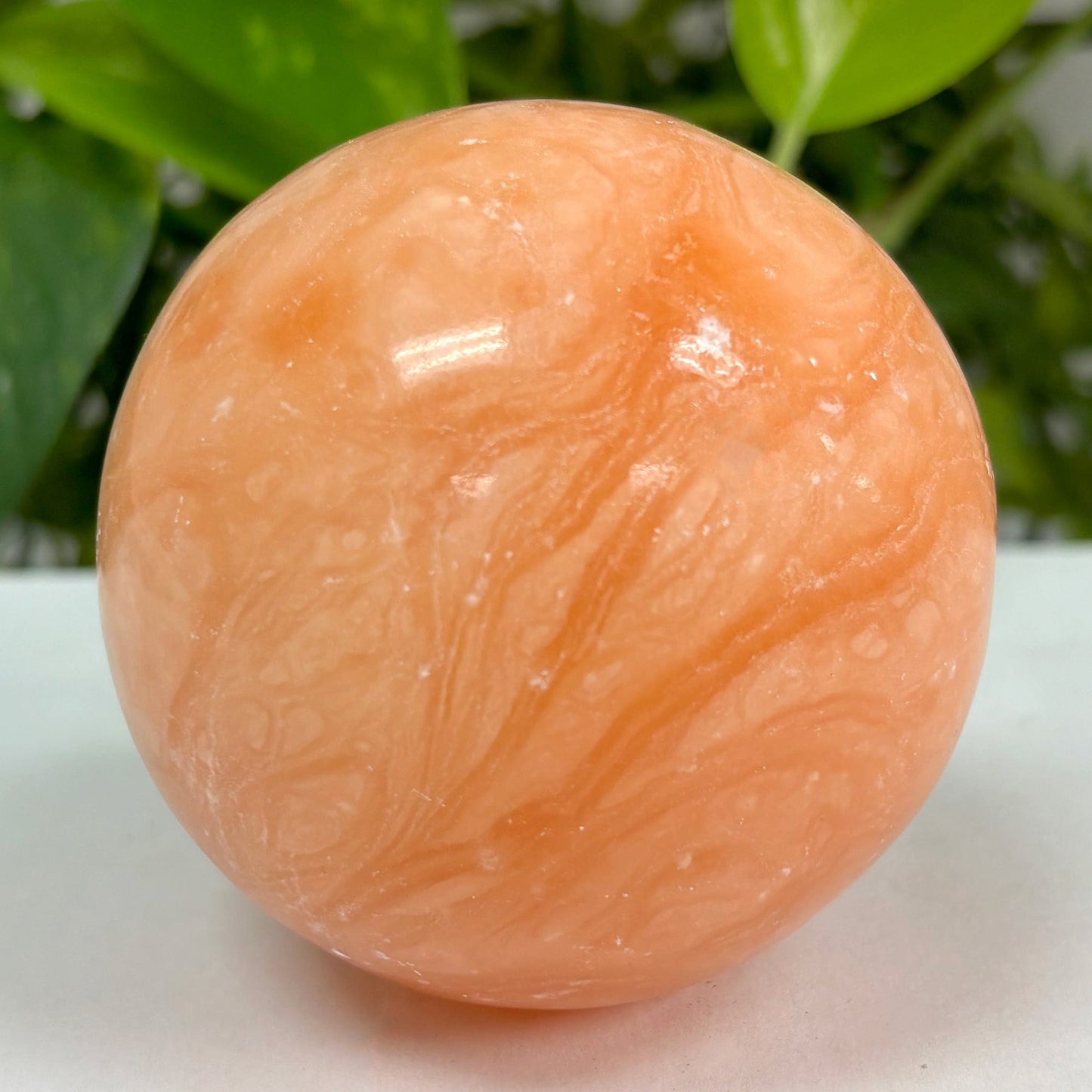 Polished Orange Calcite Sphere Decor Ball Gem Avenue Wholesale
