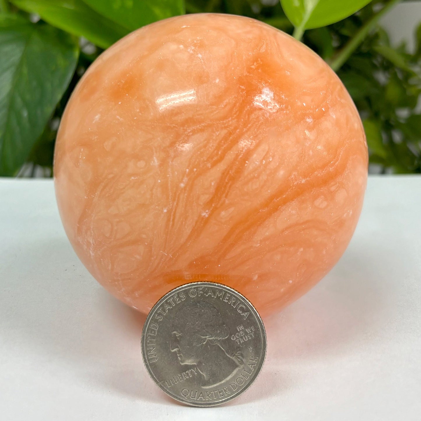 Polished Orange Calcite Sphere Decor Ball Gem Avenue Wholesale