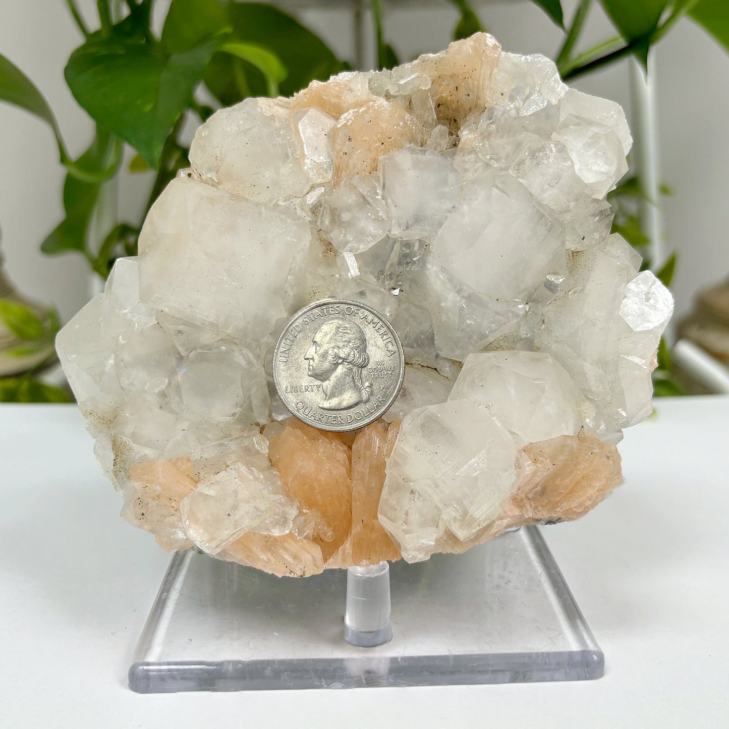 Rare and Stunning Natural Apophyllite Heulandite Mineral Specimen, Perfect for Collectors, Crystal Enthusiasts, and Home Decor Enthusiasts Alike