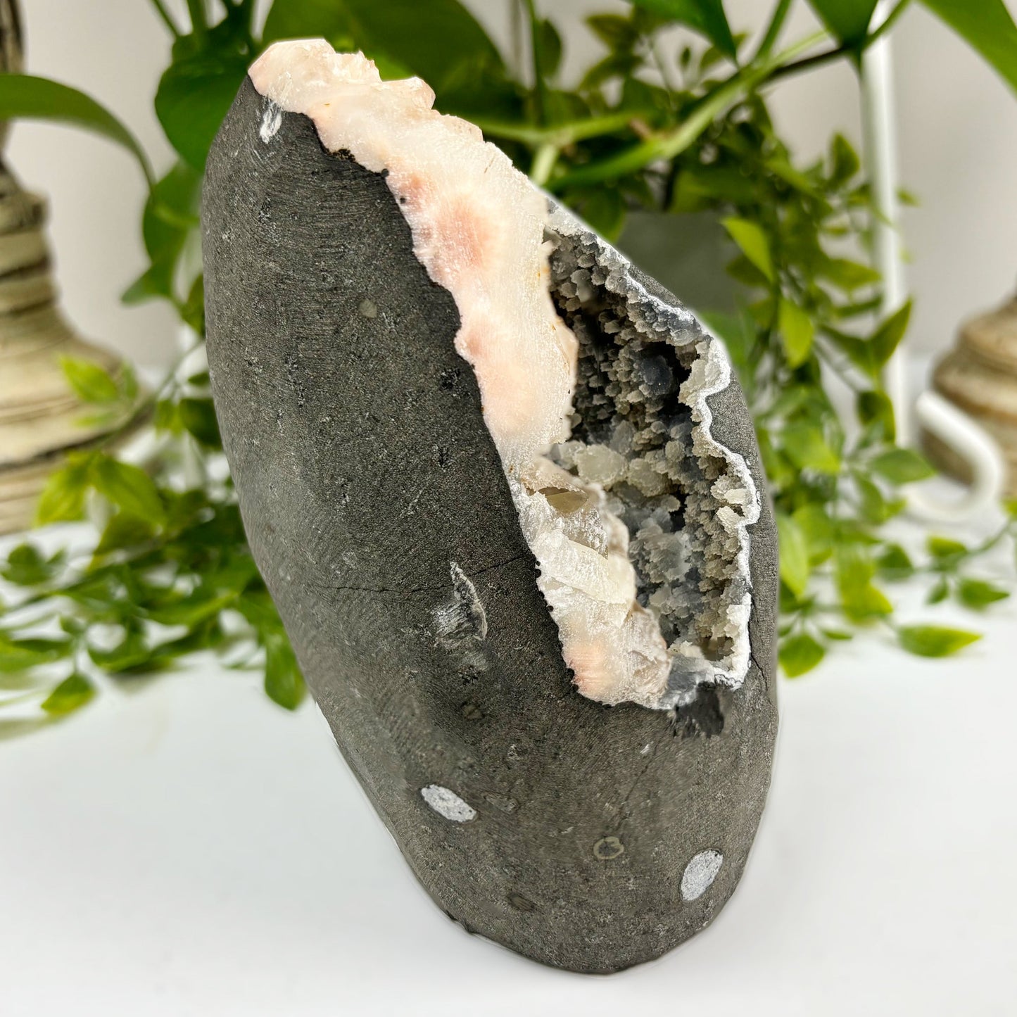 Exquisite Natural Apophyllite & Heulandite on Chalcedony Rare Mineral Specimen for Collectors & Crystal Enthusiasts