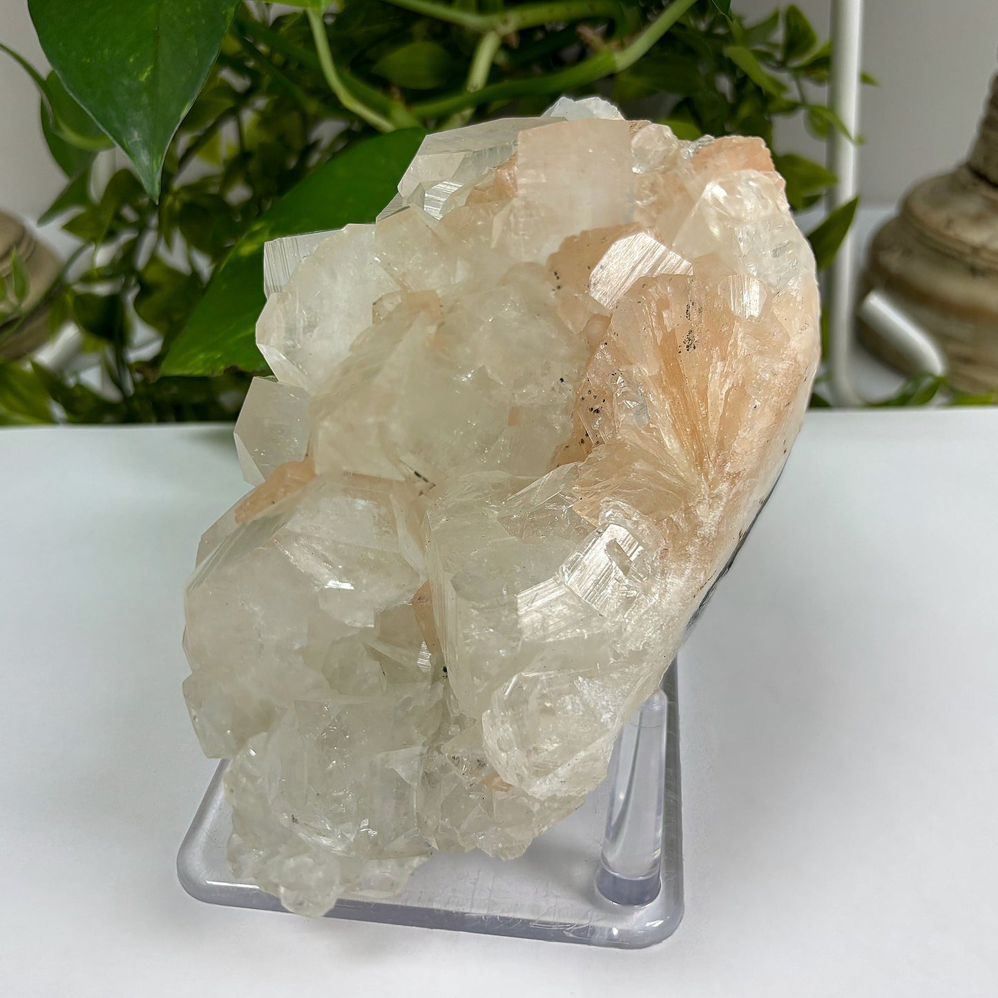 Natural Apophyllite & Heulandite Raw Crystal Specimen Ideal for Collectors, Meditation & Decorative Display