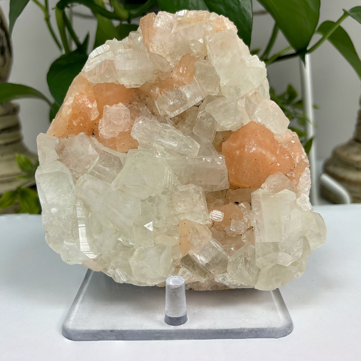 Natural Apophyllite & Stilbite Mineral Specimen Stunning Raw Crystal Cluster with Sparkling Formations for Collectors, Healing & Home Decor