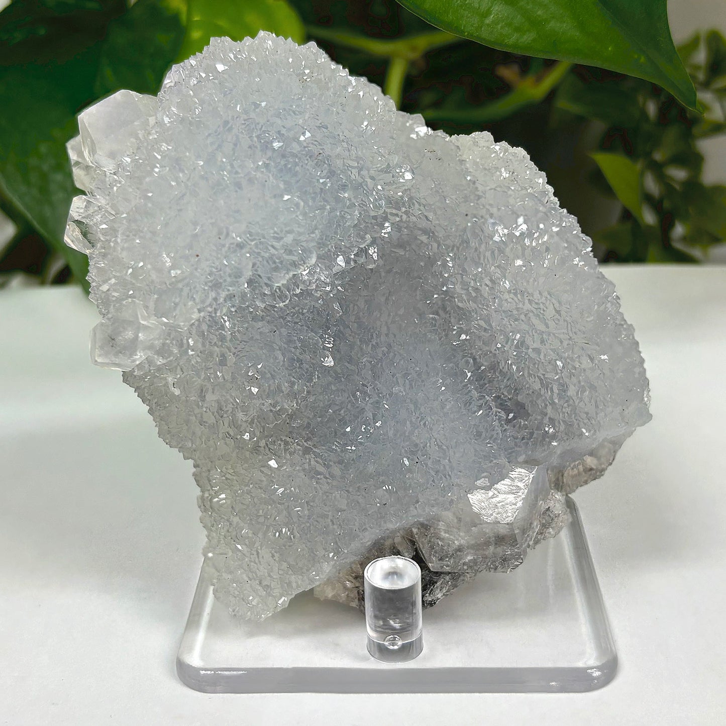 Natural Chalcedony Apophyllite Mineral Specimen Unique Crystal for Collectors & Home Decor