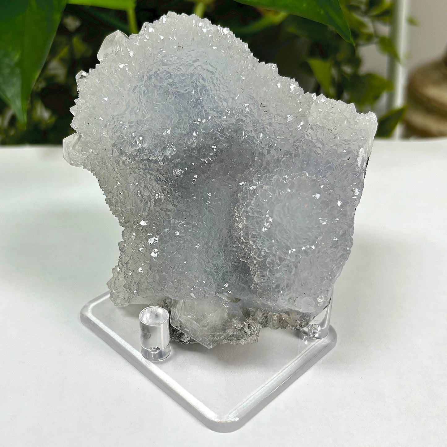 Natural Chalcedony Apophyllite Mineral Specimen Unique Crystal for Collectors & Home Decor