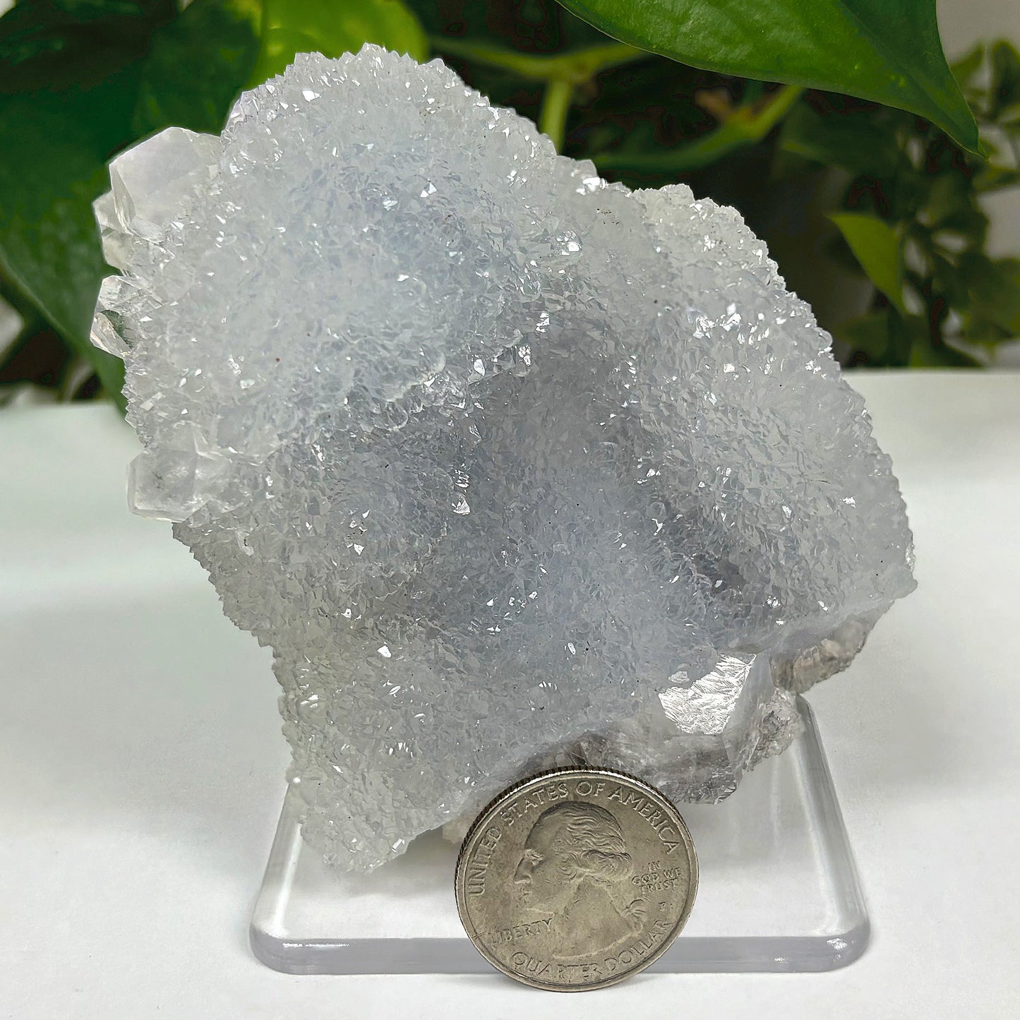 Natural Chalcedony Apophyllite Mineral Specimen Unique Crystal for Collectors & Home Decor