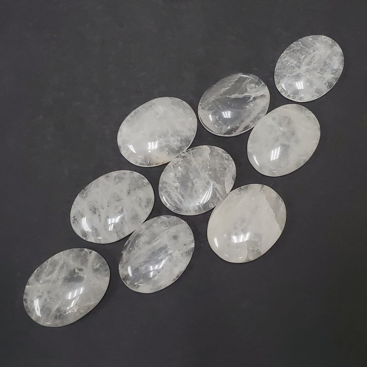 Clear Quartz Worry Stone with Thumb Indent Wholesale - Gem Avenue