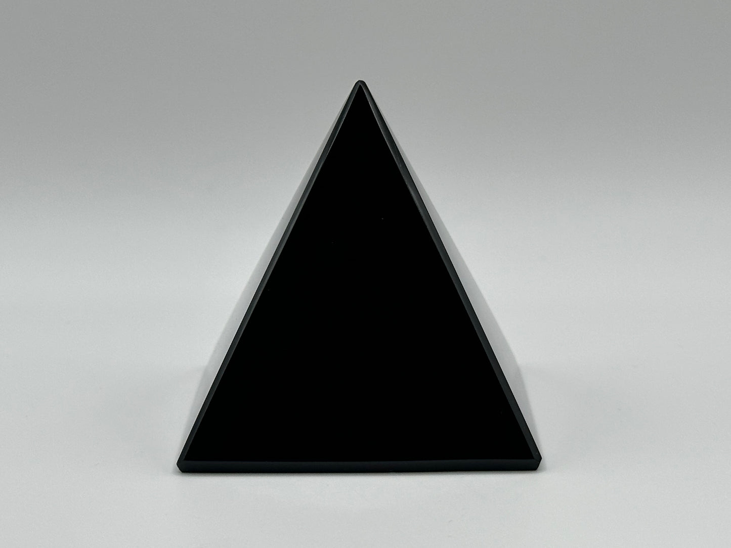 Natural Black Obsidian Hand-Carved Pyramid Crystal Gemstone for Healing & Home Decor -RSH300