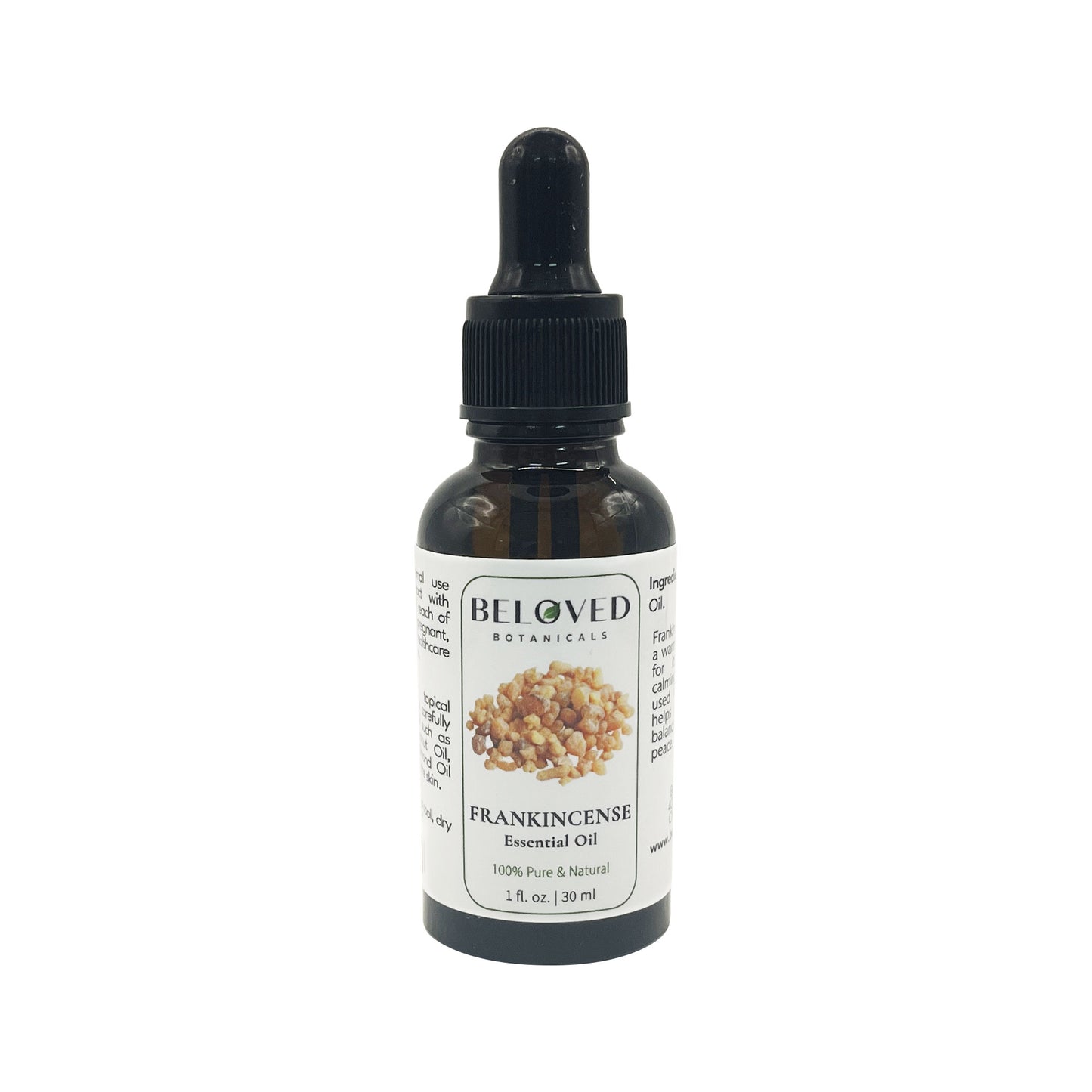 Beloved Botanicals Frankincense Essential Oil 30ml (1 Fl Oz) 100% Pure & Natural Boswellia Serrata Oil for Aromatherapy, Diffuser, Massage, Relaxation, Skin Care & Home Fragrance