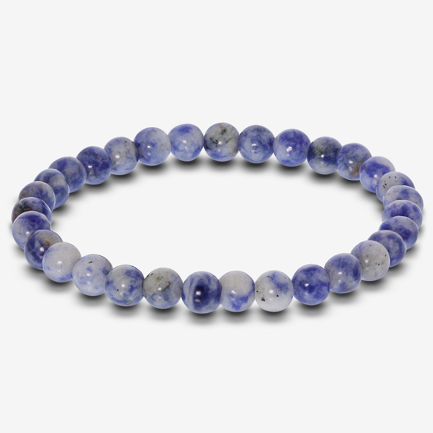 Sodalite Gemstone Bead Unisex Stretch Bracelet - Gem Avenue