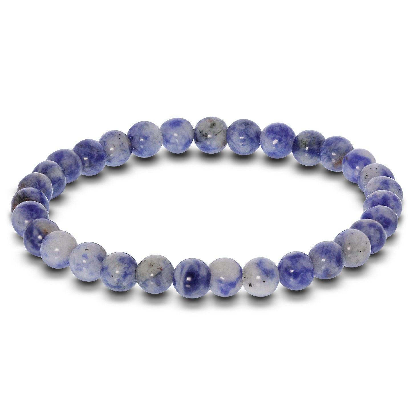 Sodalite Gemstone Bead Unisex Stretch Bracelet - Gem Avenue
