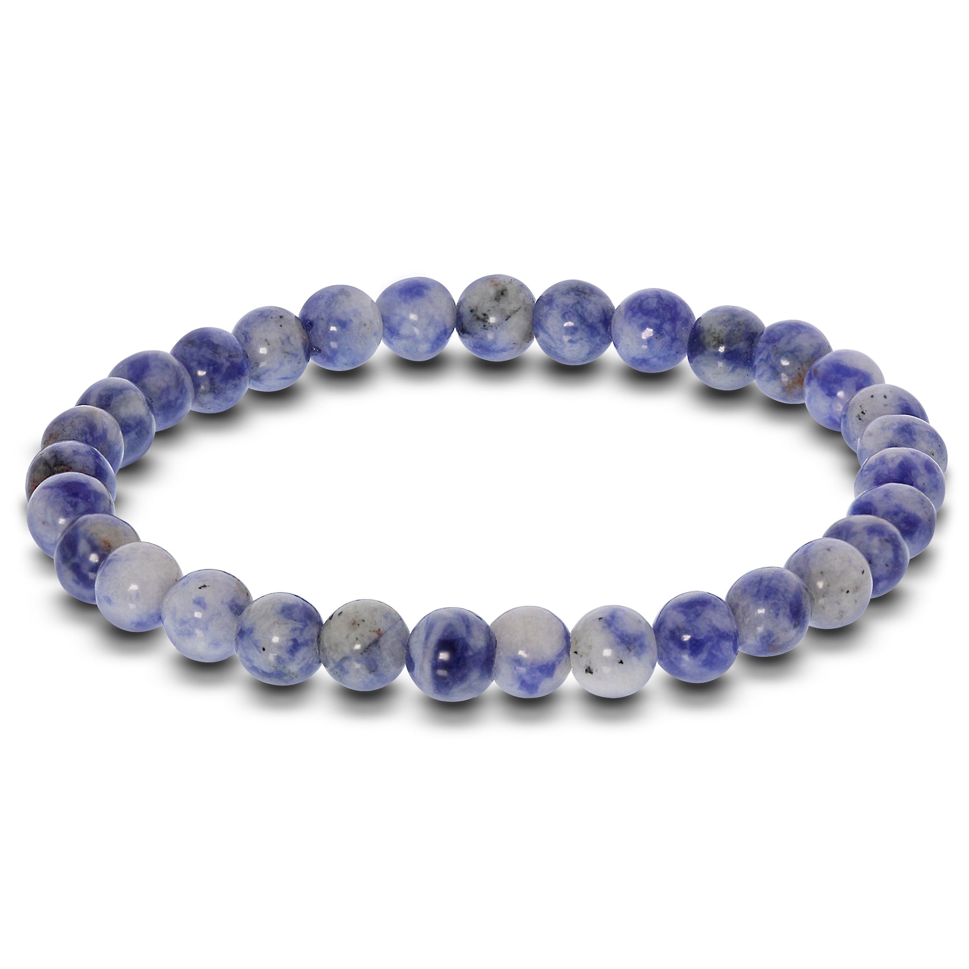 Sodalite Gemstone Bead Unisex Stretch Bracelet - Gem Avenue