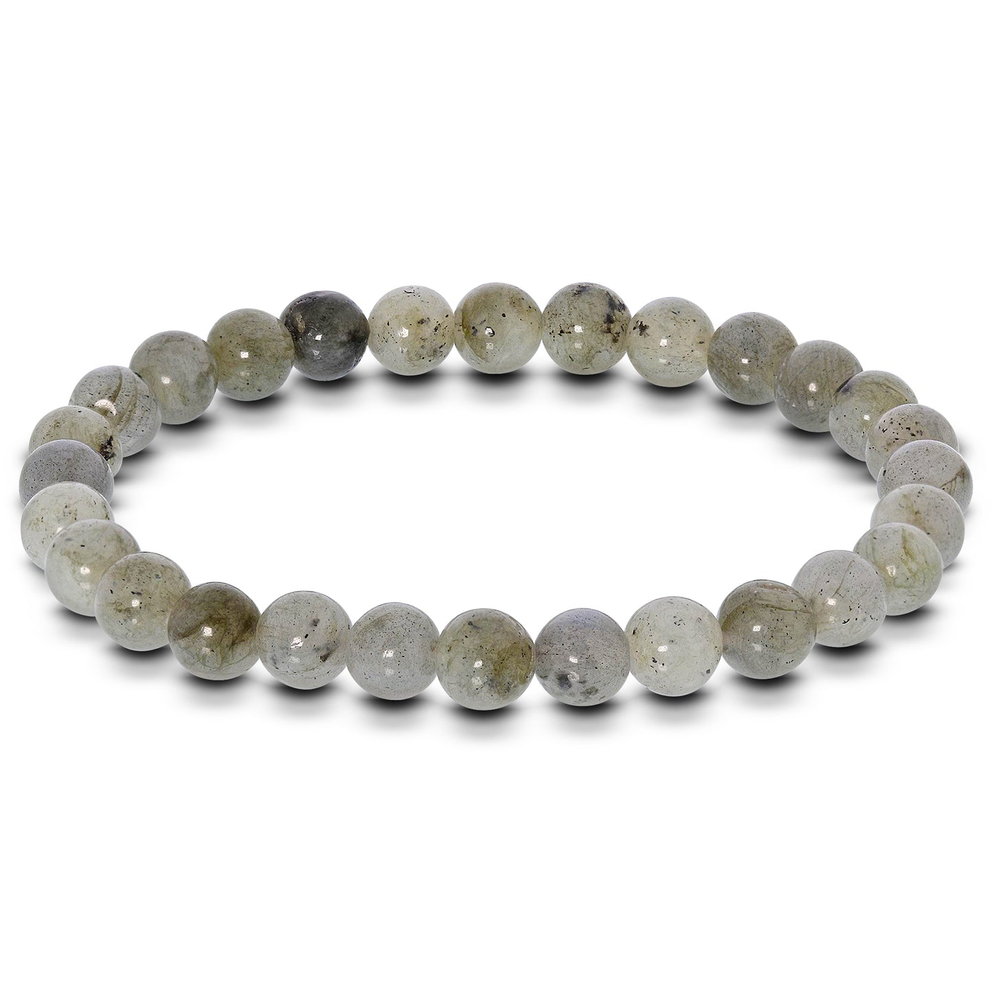Labradorite Gemstone Bead Unisex Stretch Bracelet - Gem Avenue