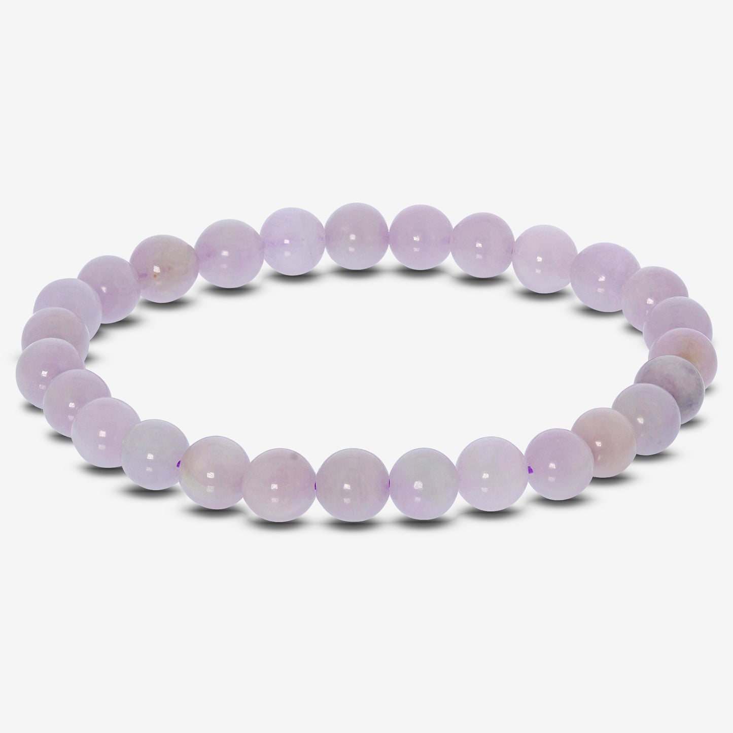 Kunzite Gemstone Bead Unisex Stretch Bracelet - Gem Avenue