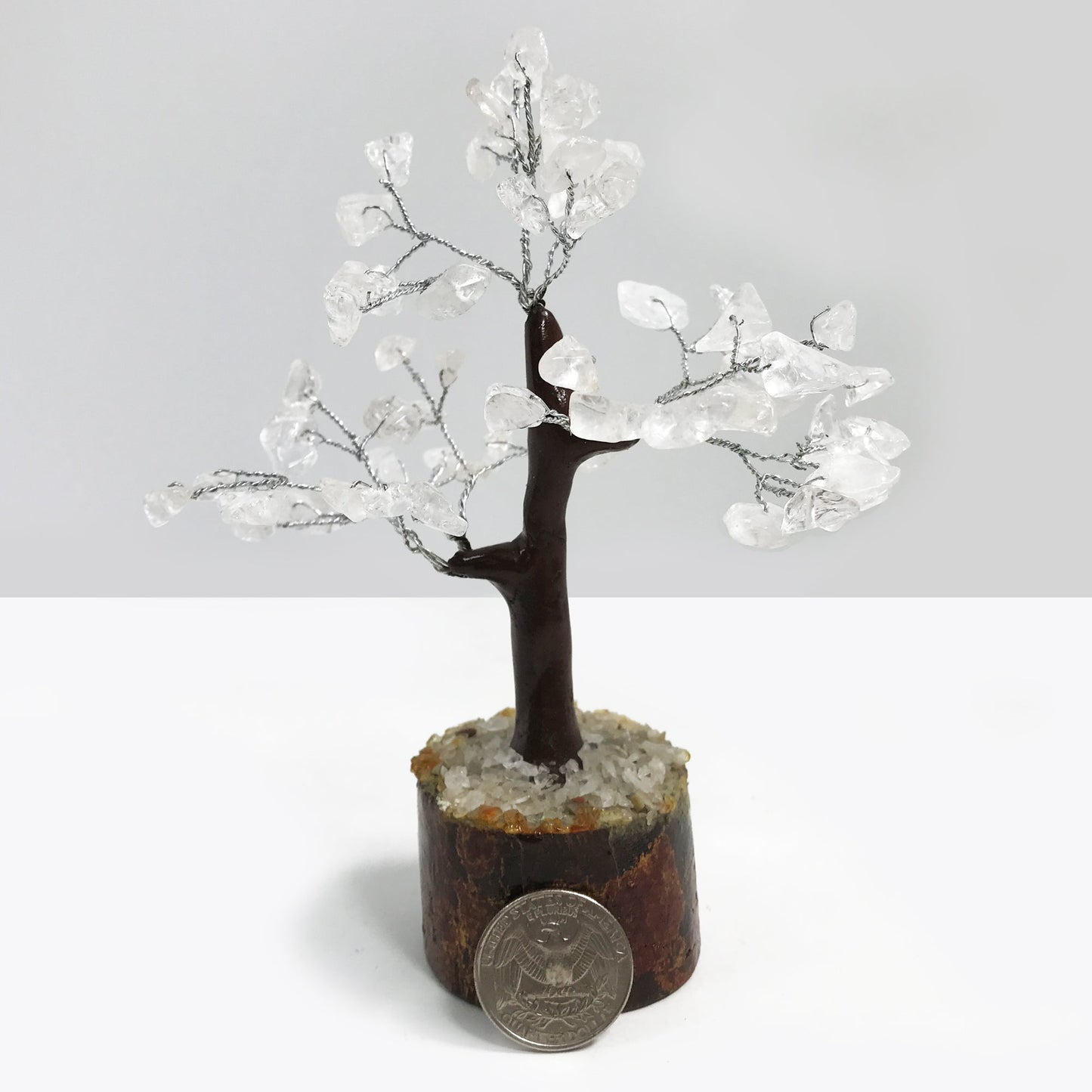 Natural Clear Quartz Crystal Gemstone Tree Home Decor - Gem Avenue