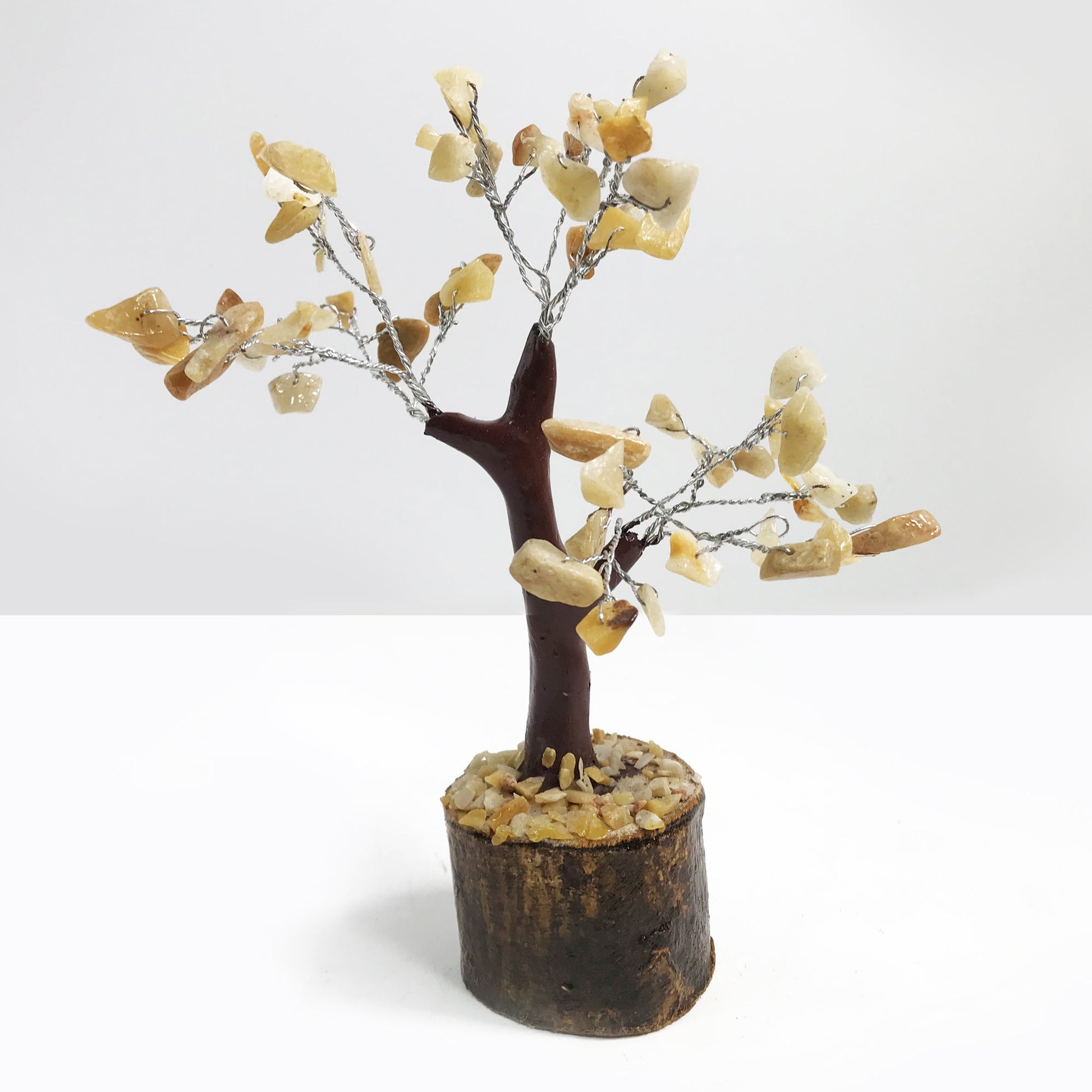 Natural Yellow Agate Crystal Gemstone Tree Home Decor - Gem Avenue