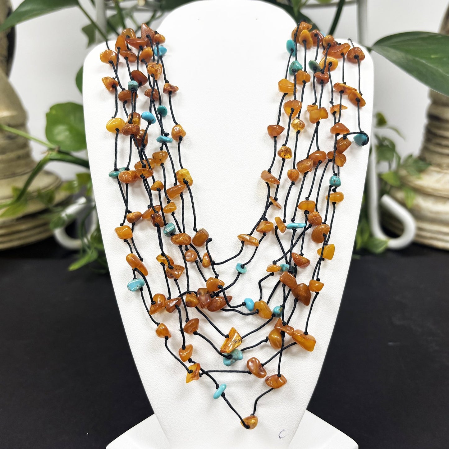 Natural Amber Chips Necklace - Gem Avenue