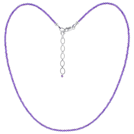 925 Sterling Silver Amethyst Gemstone Necklace for Women - Gem Avenue