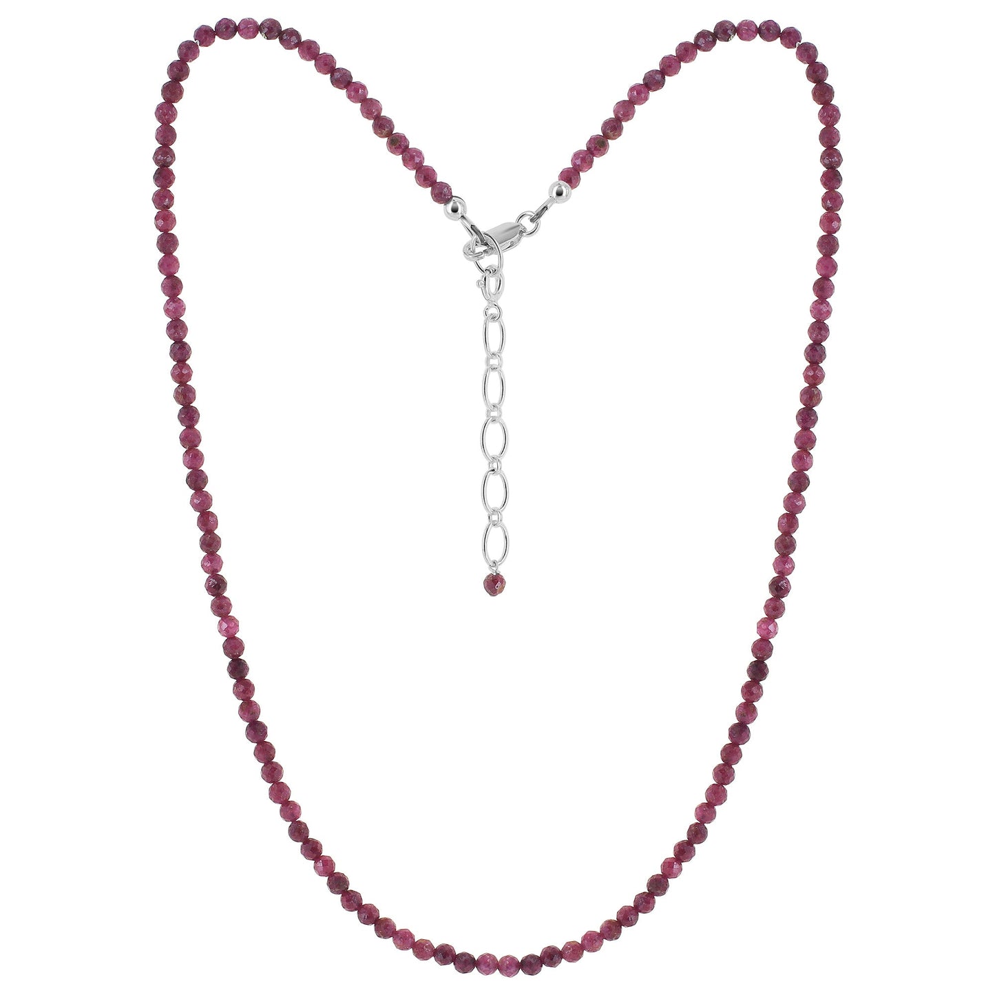 925 Sterling Silver Ruby Gemstone Necklace for Women - Gem Avenue