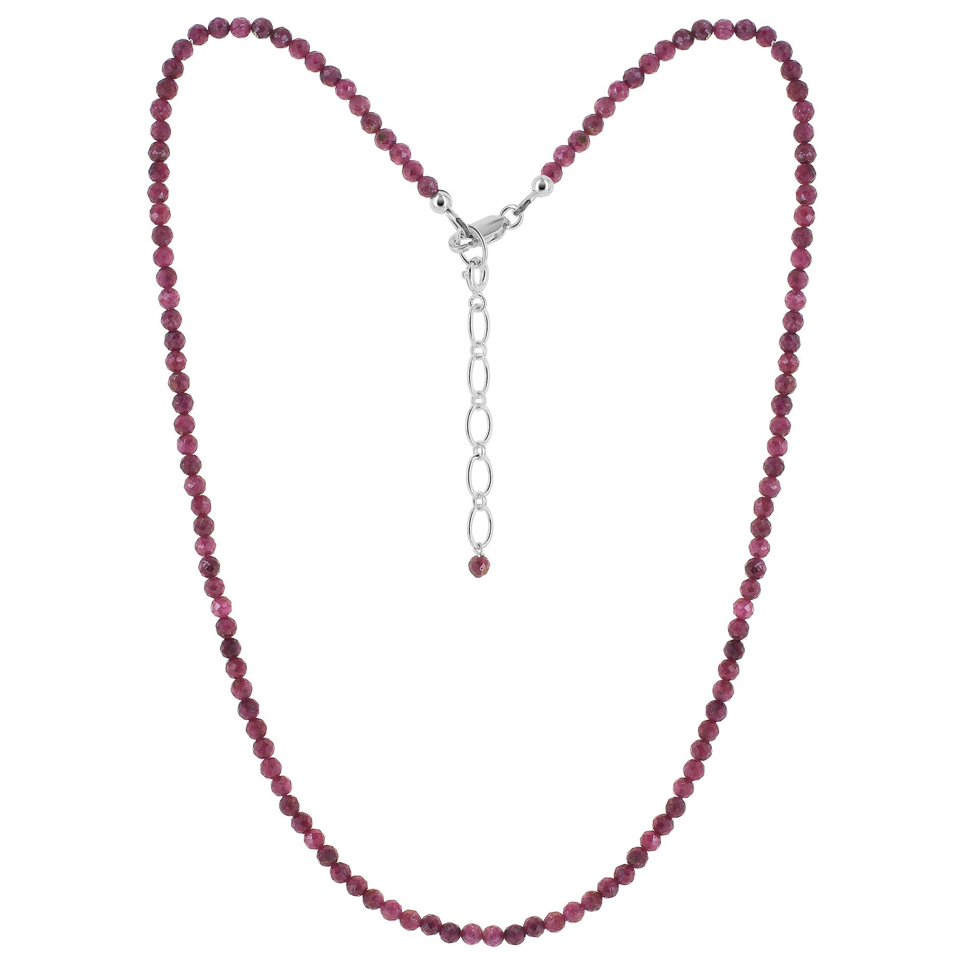 925 Sterling Silver Ruby Gemstone Necklace for Women - Gem Avenue