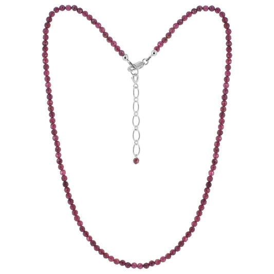 925 Sterling Silver Ruby Gemstone Necklace for Women - Gem Avenue