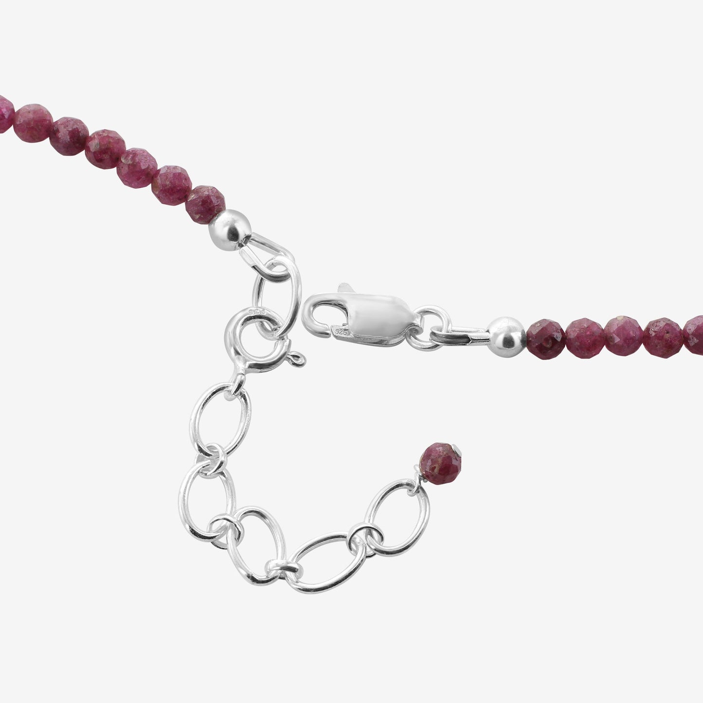 929 Sterling Silver Ruby Gemstone Necklace for Women - Gem Avenue