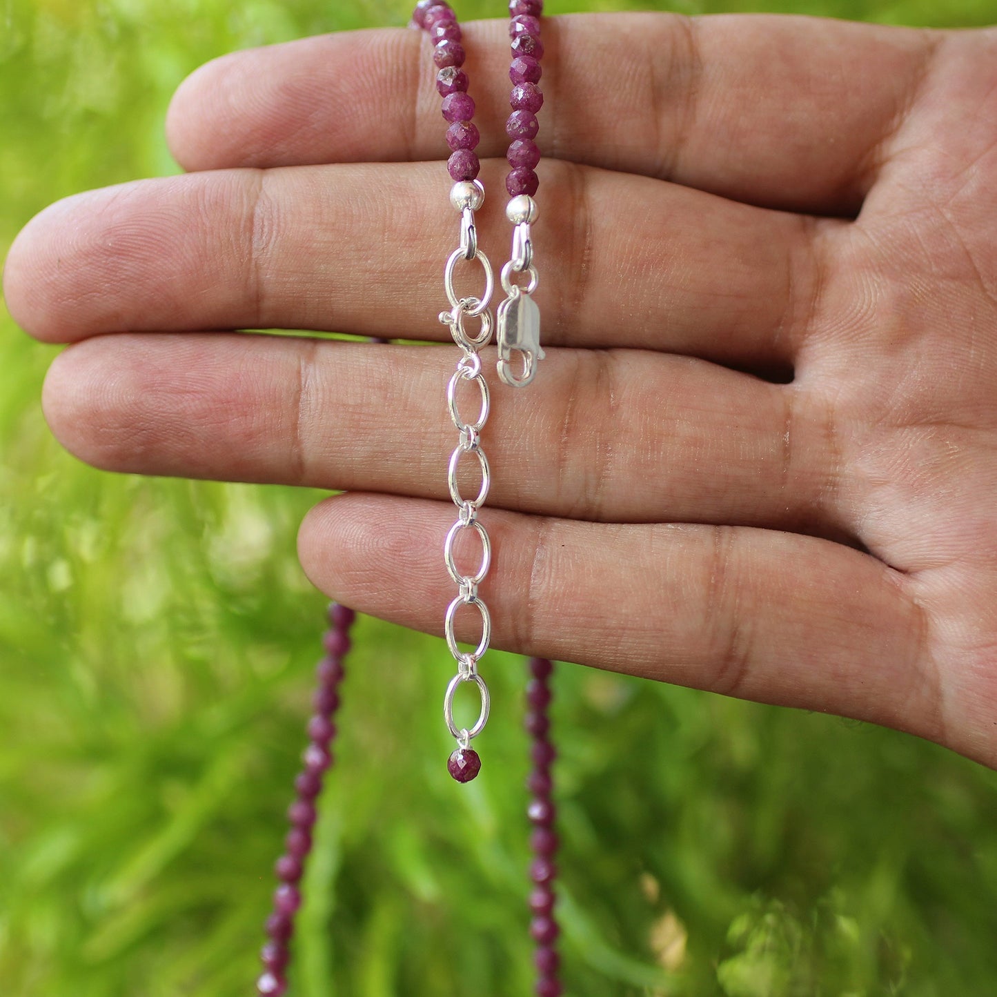 931 Sterling Silver Ruby Gemstone Necklace for Women - Gem Avenue