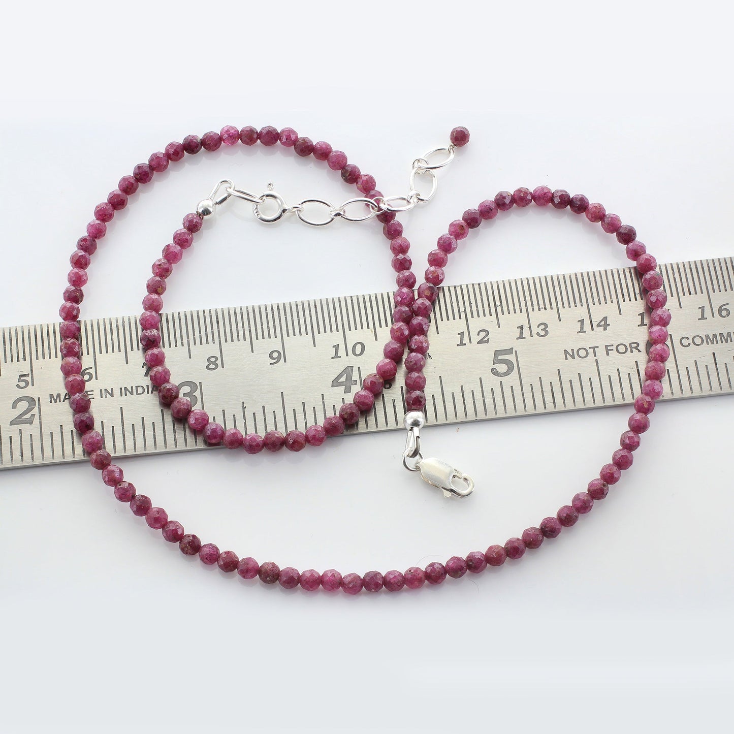 930 Sterling Silver Ruby Gemstone Necklace for Women - Gem Avenue