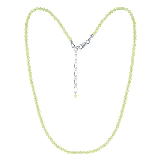 925 Sterling Silver Peridot Gemstone Necklace for Women - Gem Avenue