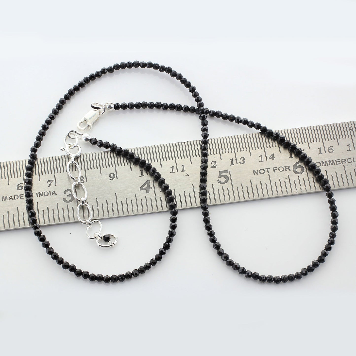 925 Sterling Silver Black Spinel Gemstone Necklace for Women - Gem Avenue