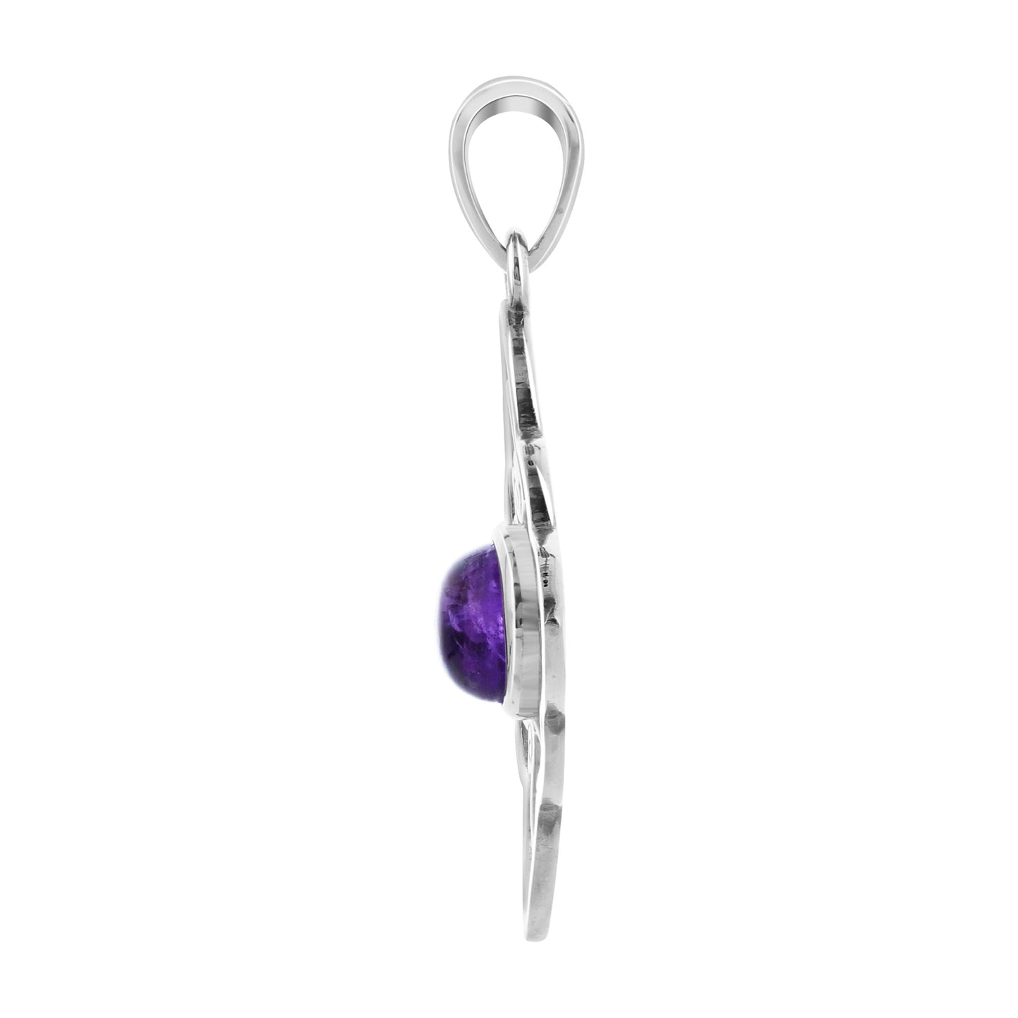 Sterling Silver Amethyst Gemstone Pendant - Gem Avenue