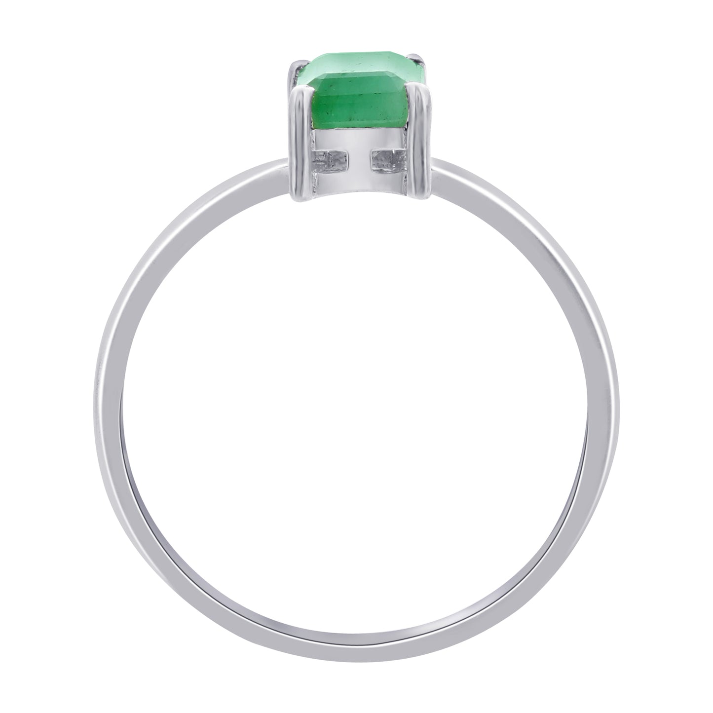 925 Sterling Silver Emerald Gemstone Rings - Gem Avenue
