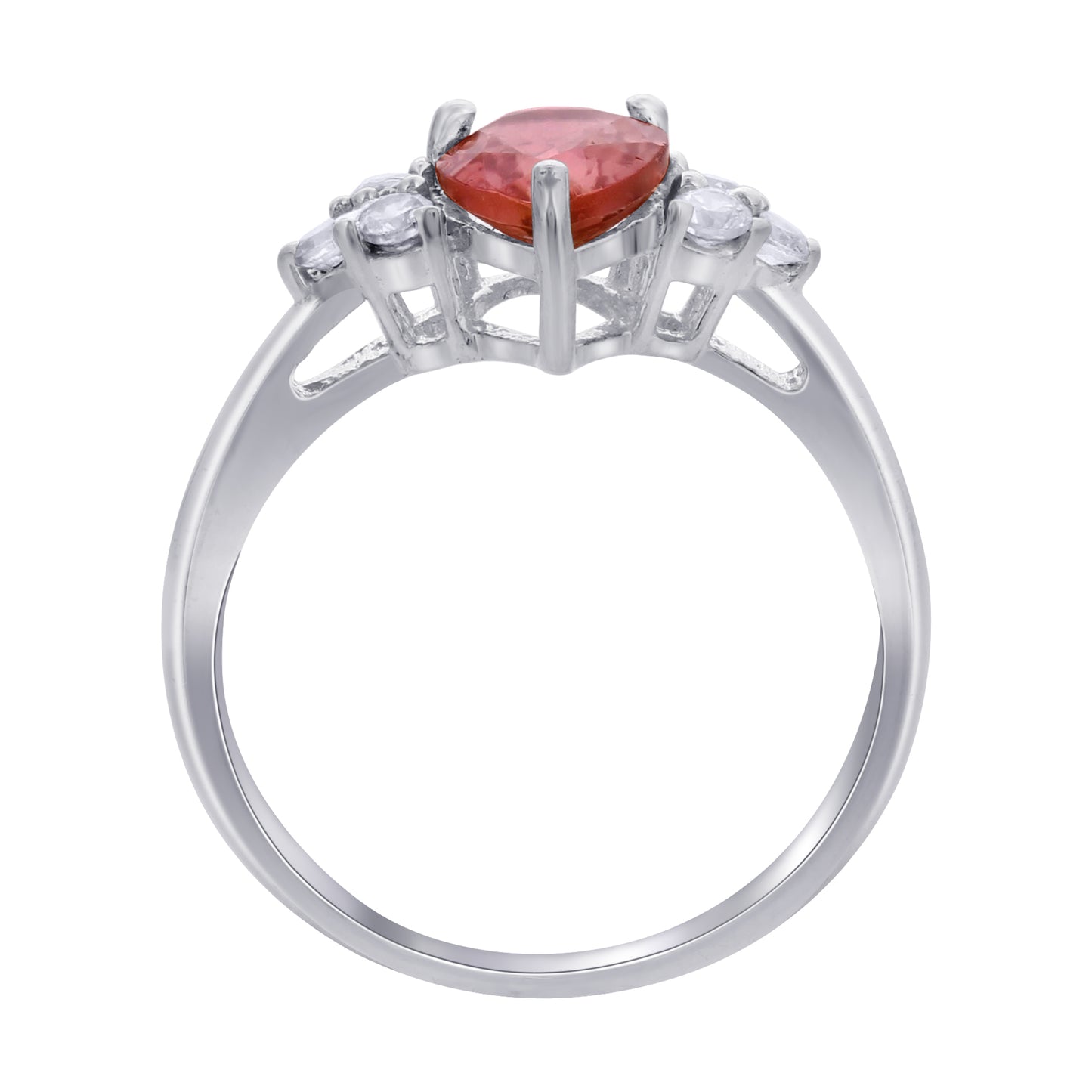 925 Sterling Silver Pink Tourmaline Ring Size 6 Pear Cut Solitaire Gemstone, Elegant Women's Jewelry, 2mm Band, Lightweight Gift Ring