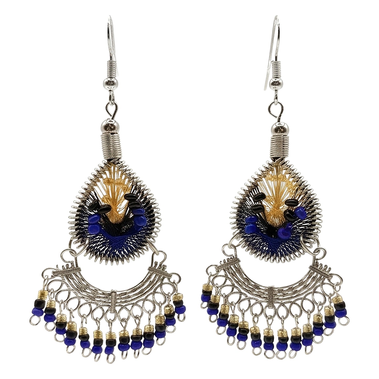 Silk Thread & Stainless Steel Earrings - Gem Avenue Retail