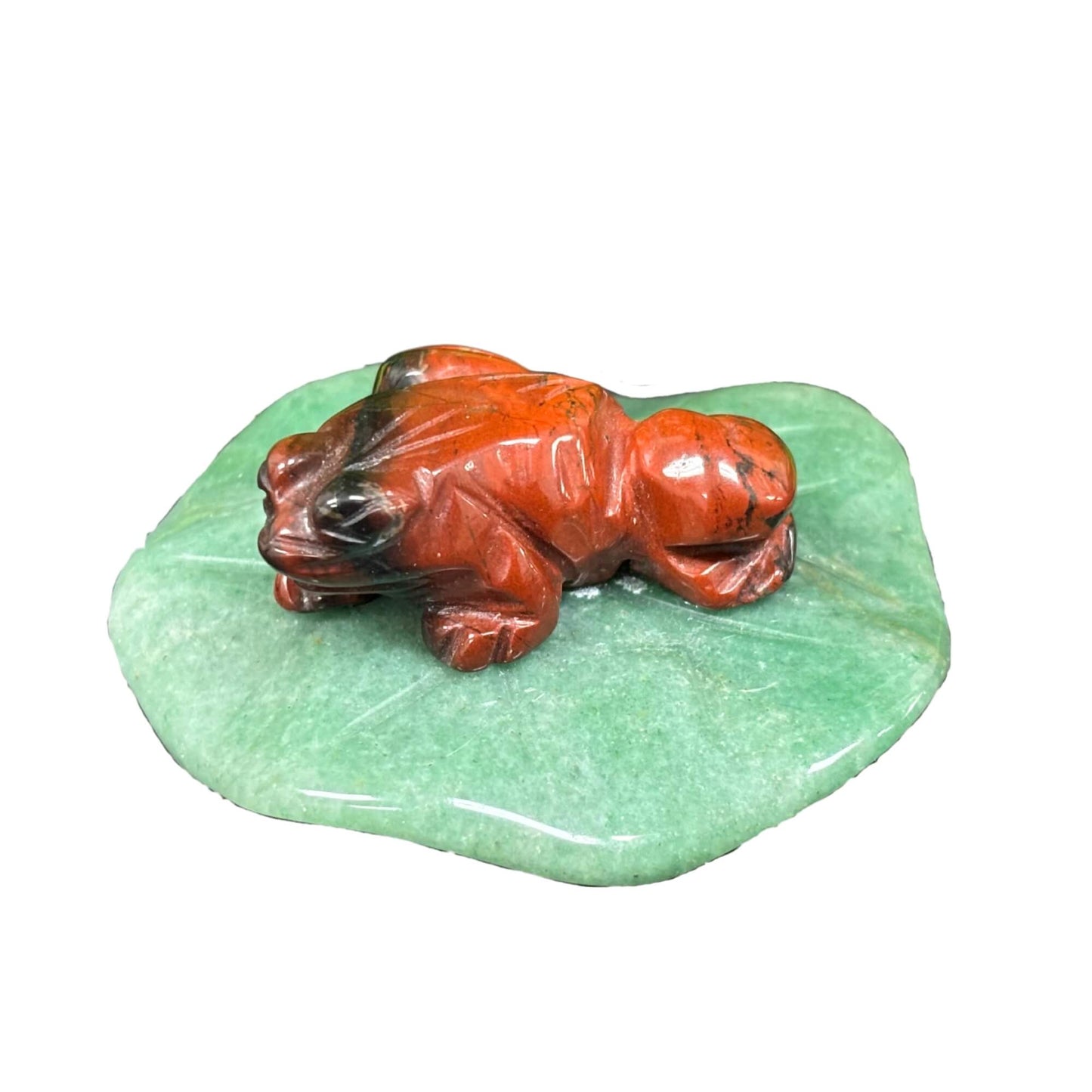 Jasper Frog on Aventurine Lily Pad - RAN500-C