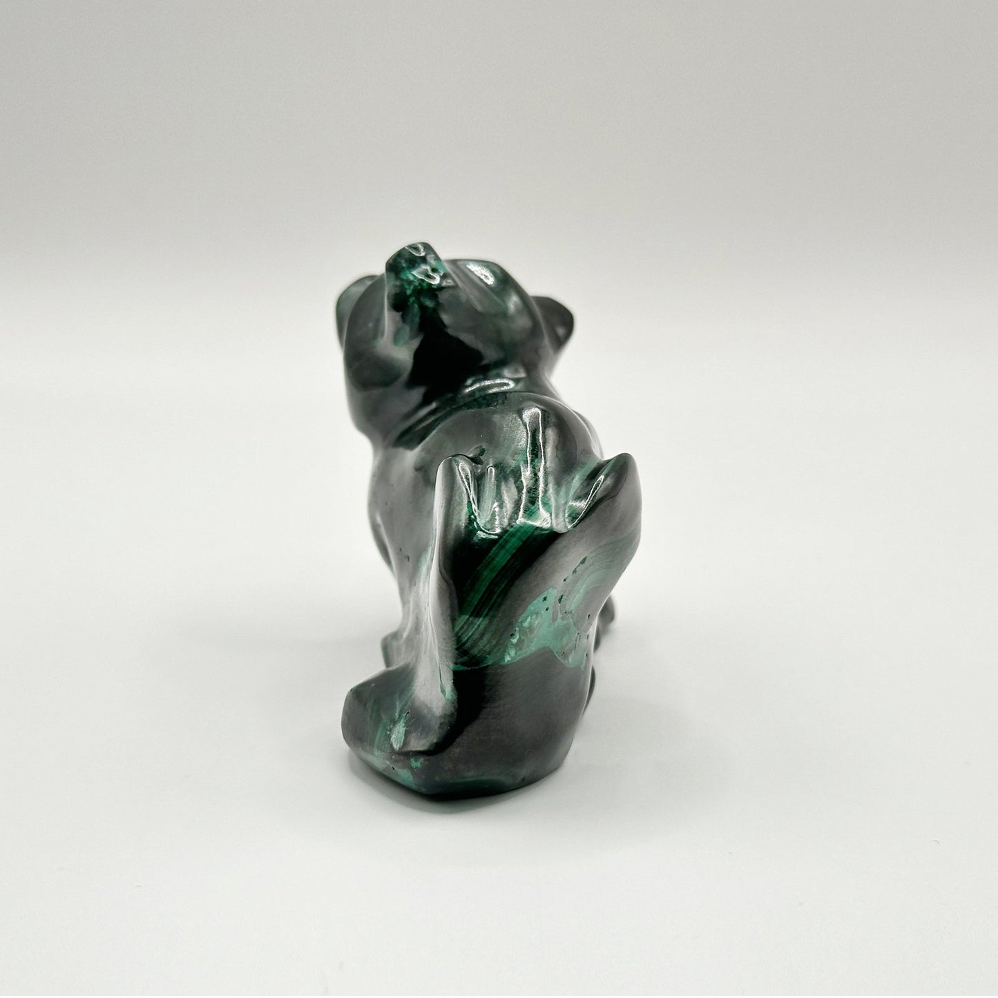 Natural Malachite Panther Carving - Gem Avenue