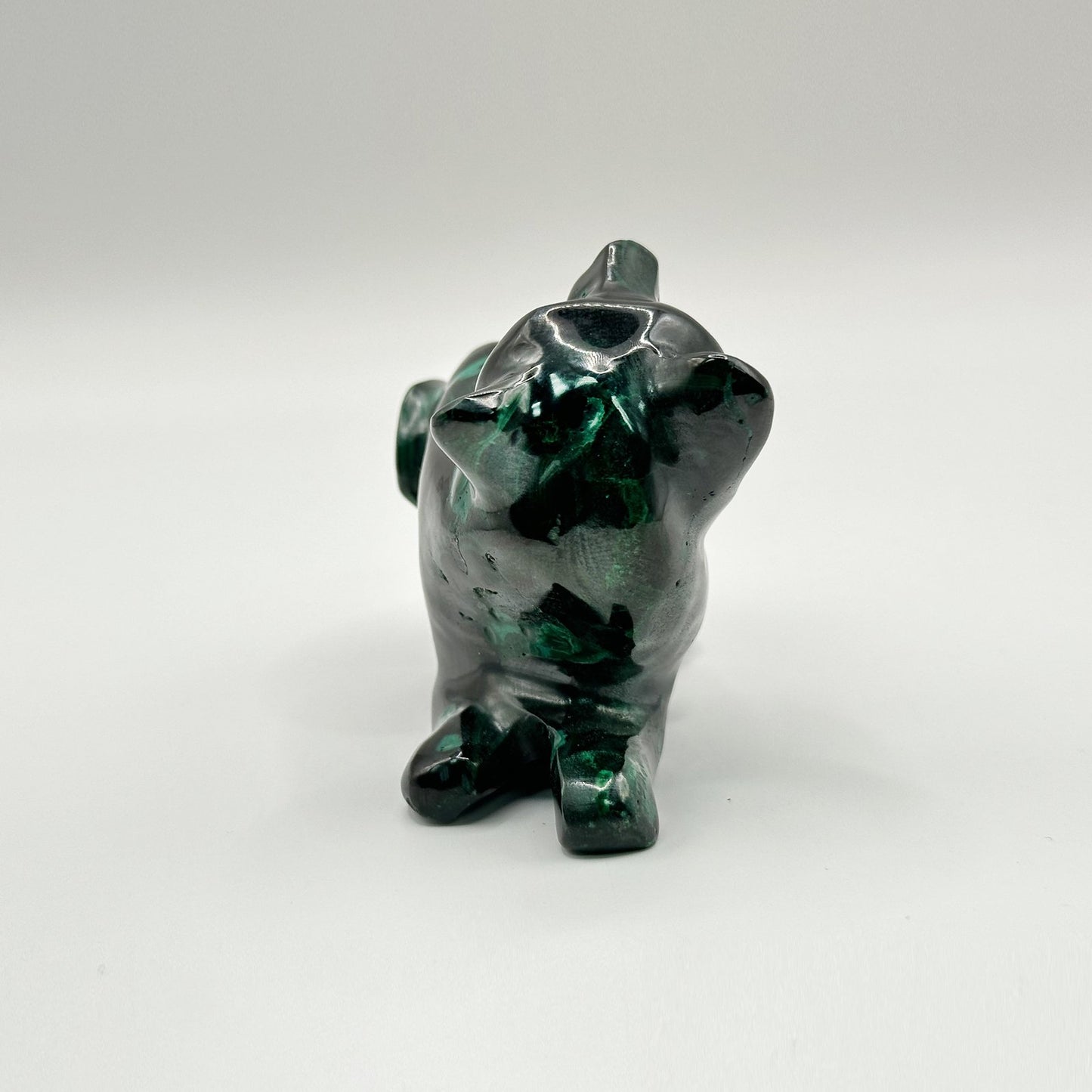 Natural Malachite Panther Carving - Gem Avenue