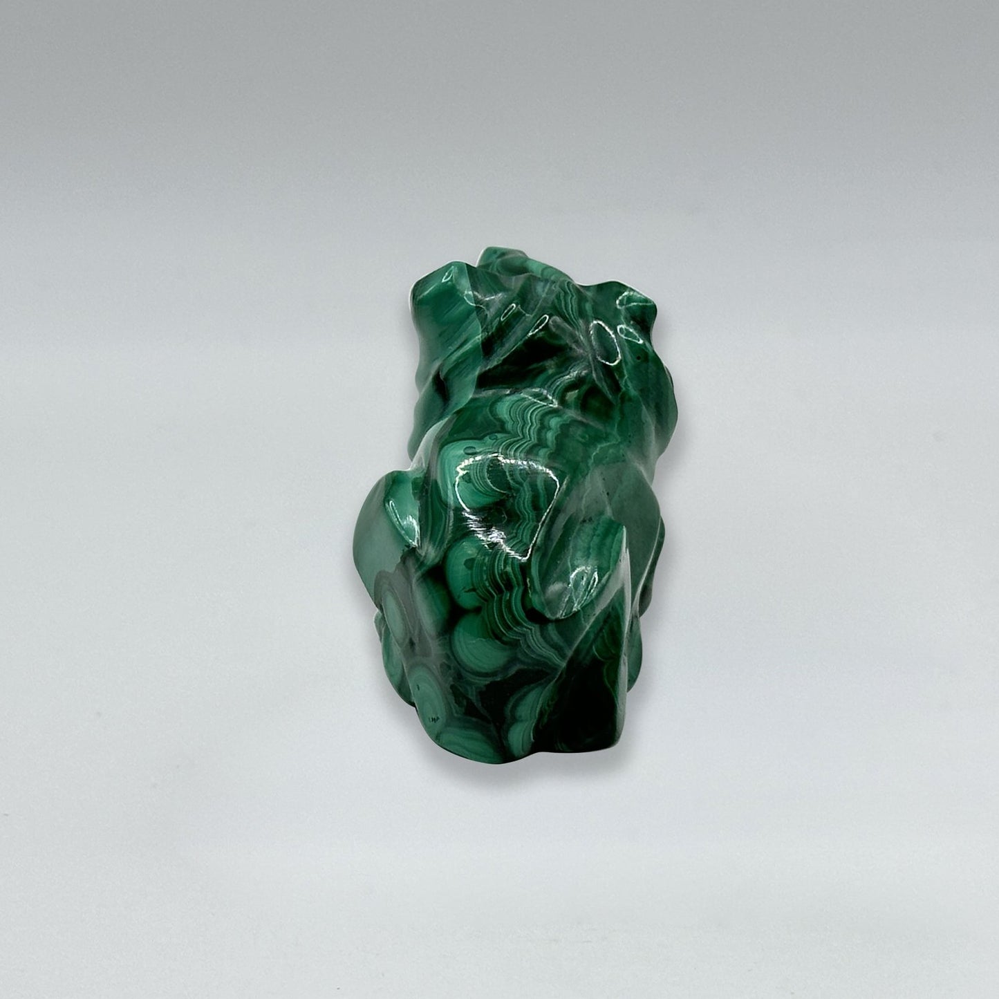 Natural Malachite Lion Carving - Gem Avenue